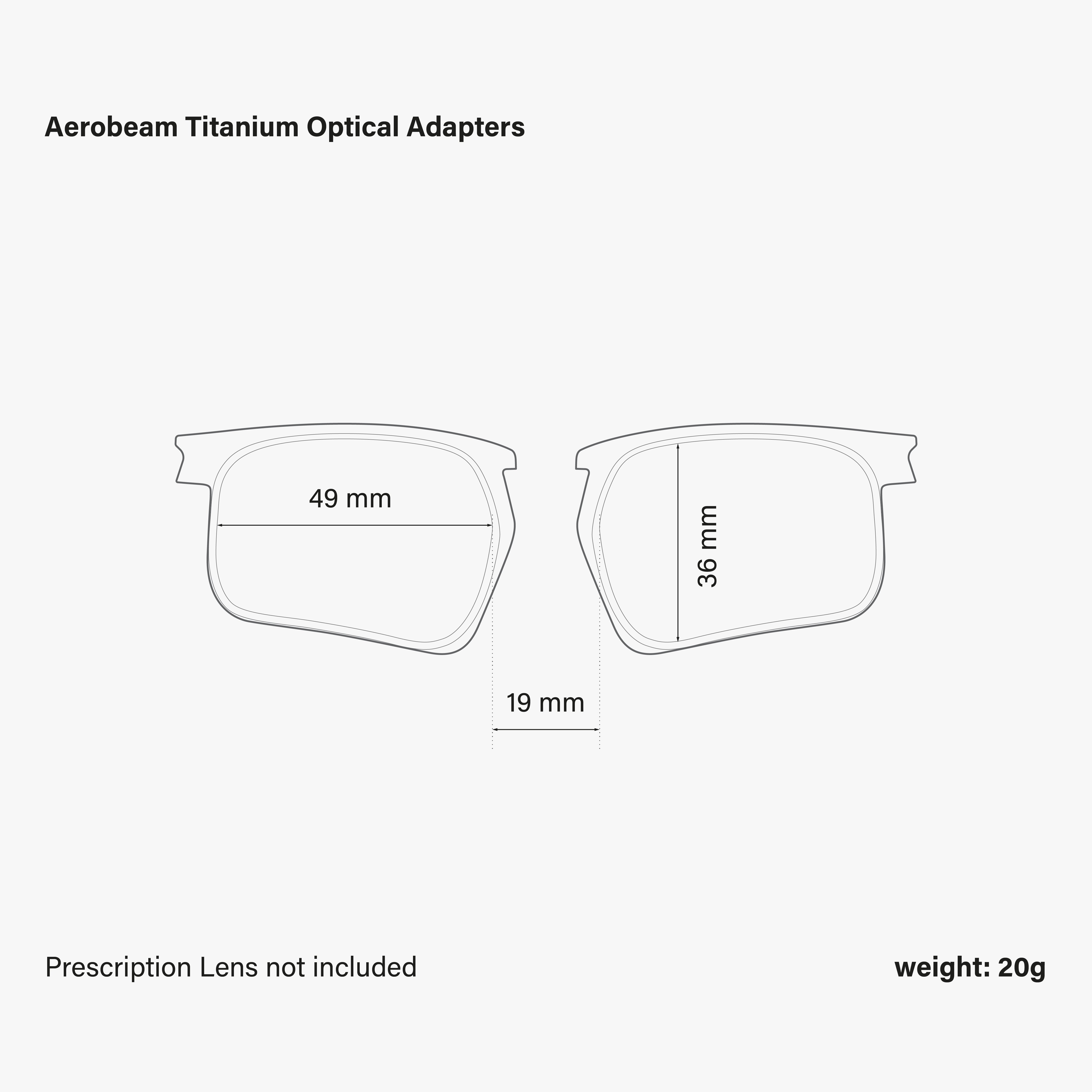 ADAPTADORES LENTES GRADUADAS AEROBEAM