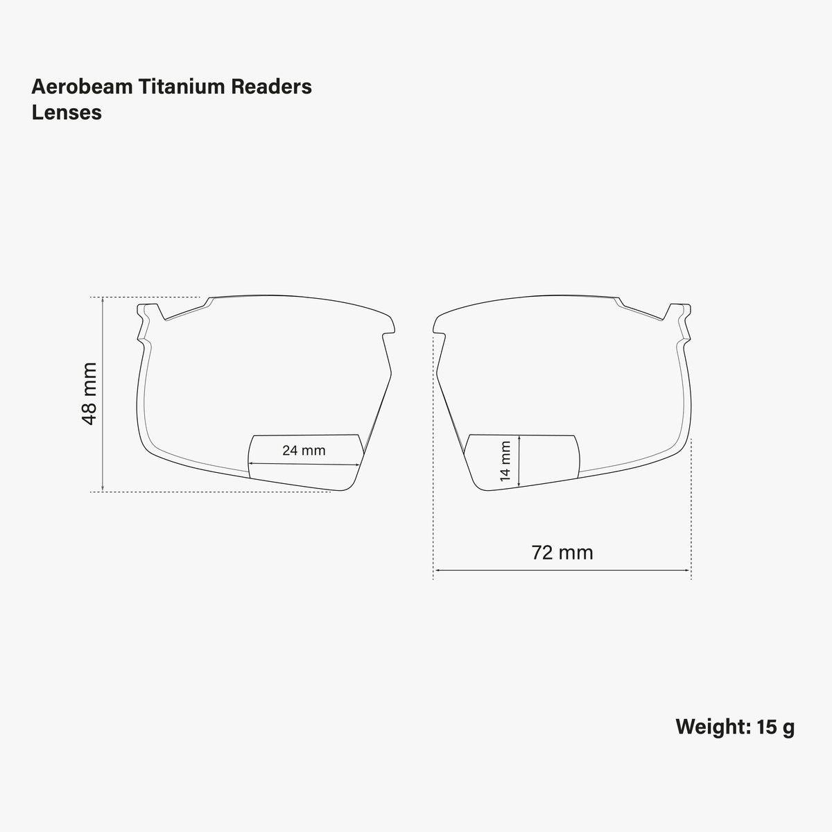 VERRES REMPLACEMENT AEROBEAM READERS