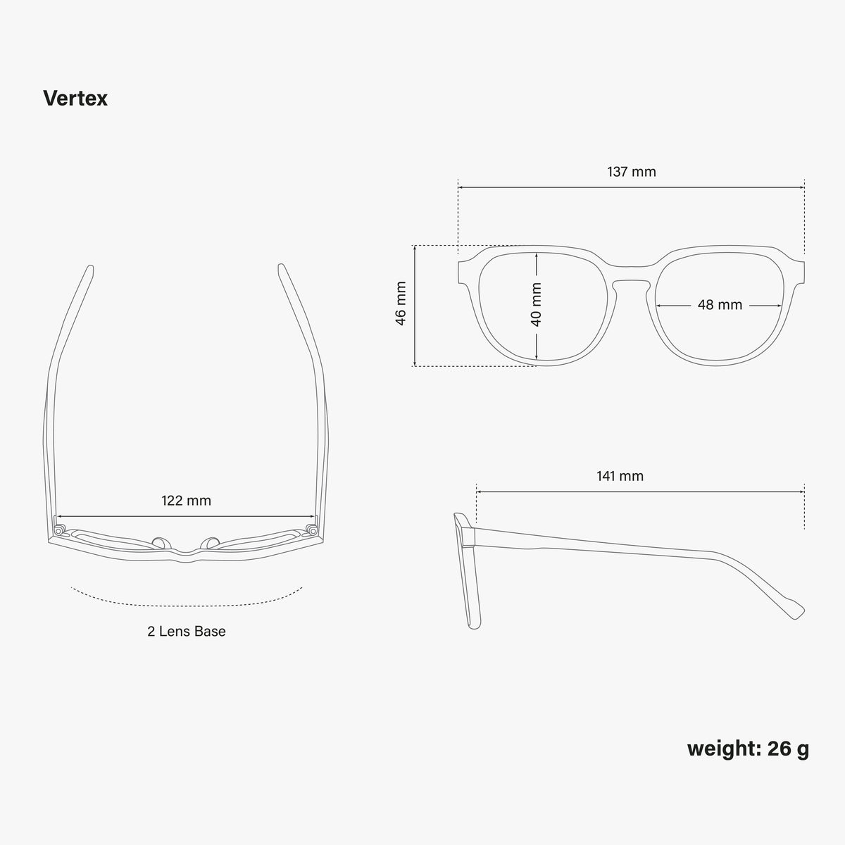 Vertex dimensions