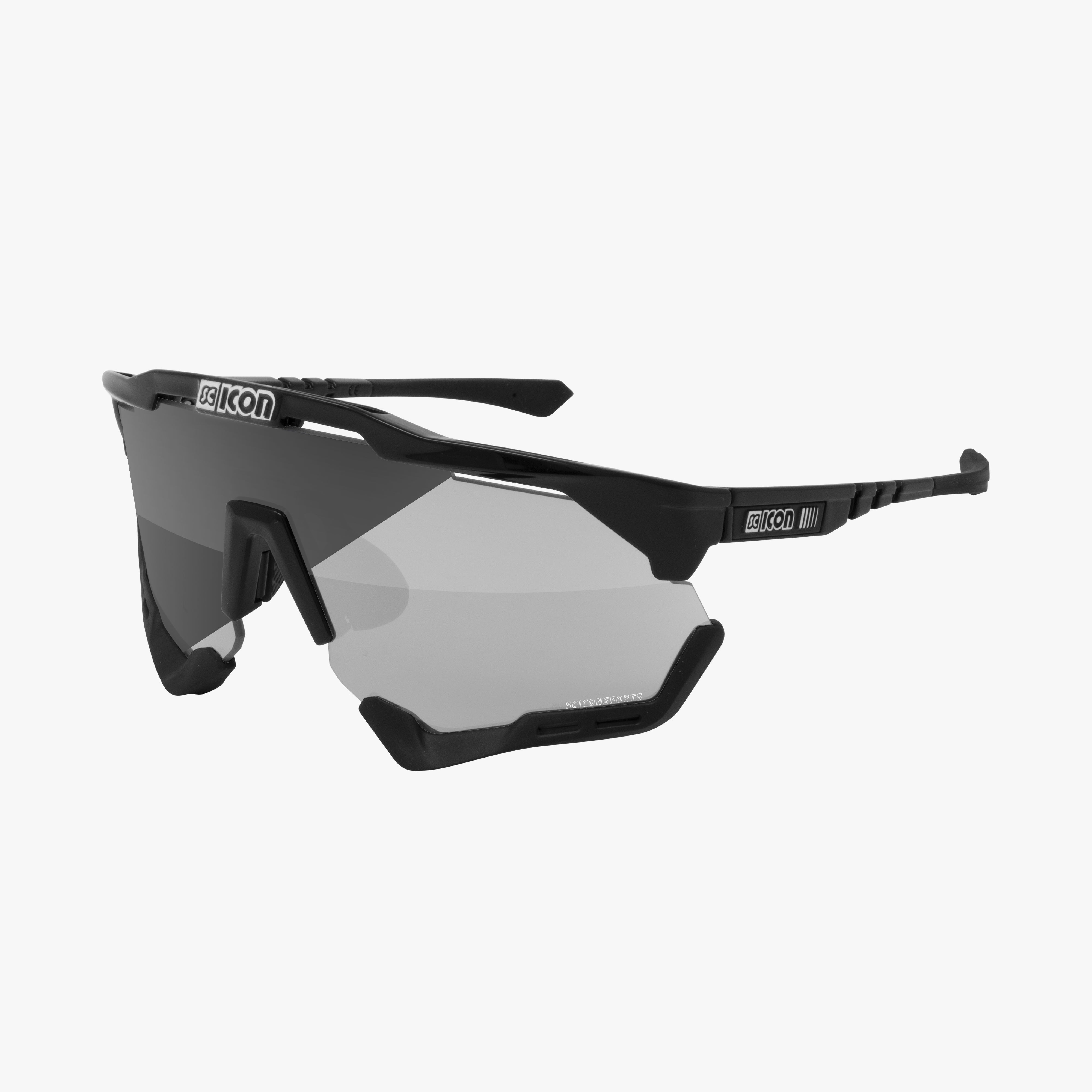 Scicon Aeroshade XL Occhiali Ciclismo Nero/Argento