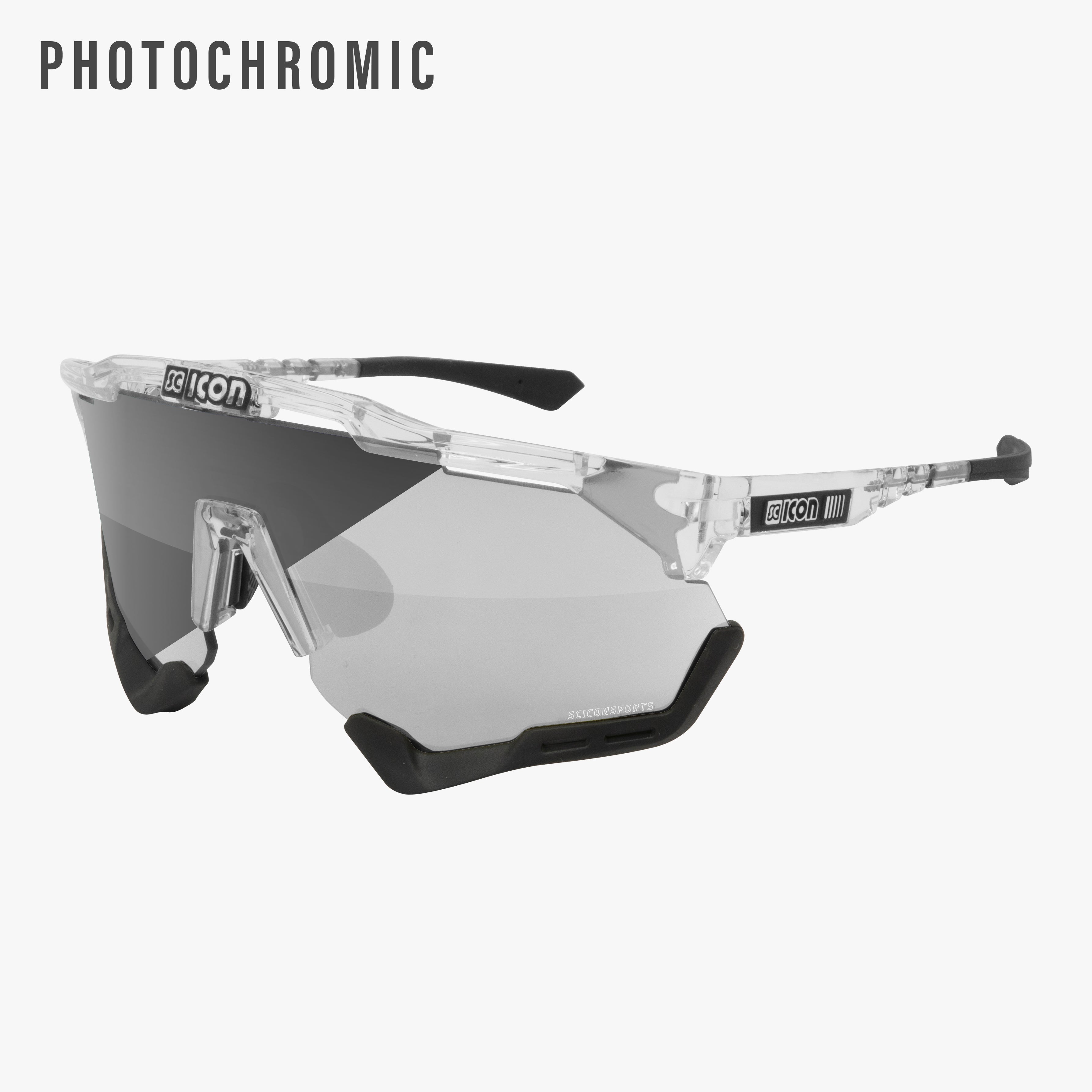 White Gloss/Photocromic Silver Aeroshade XL Sport Sunglasses