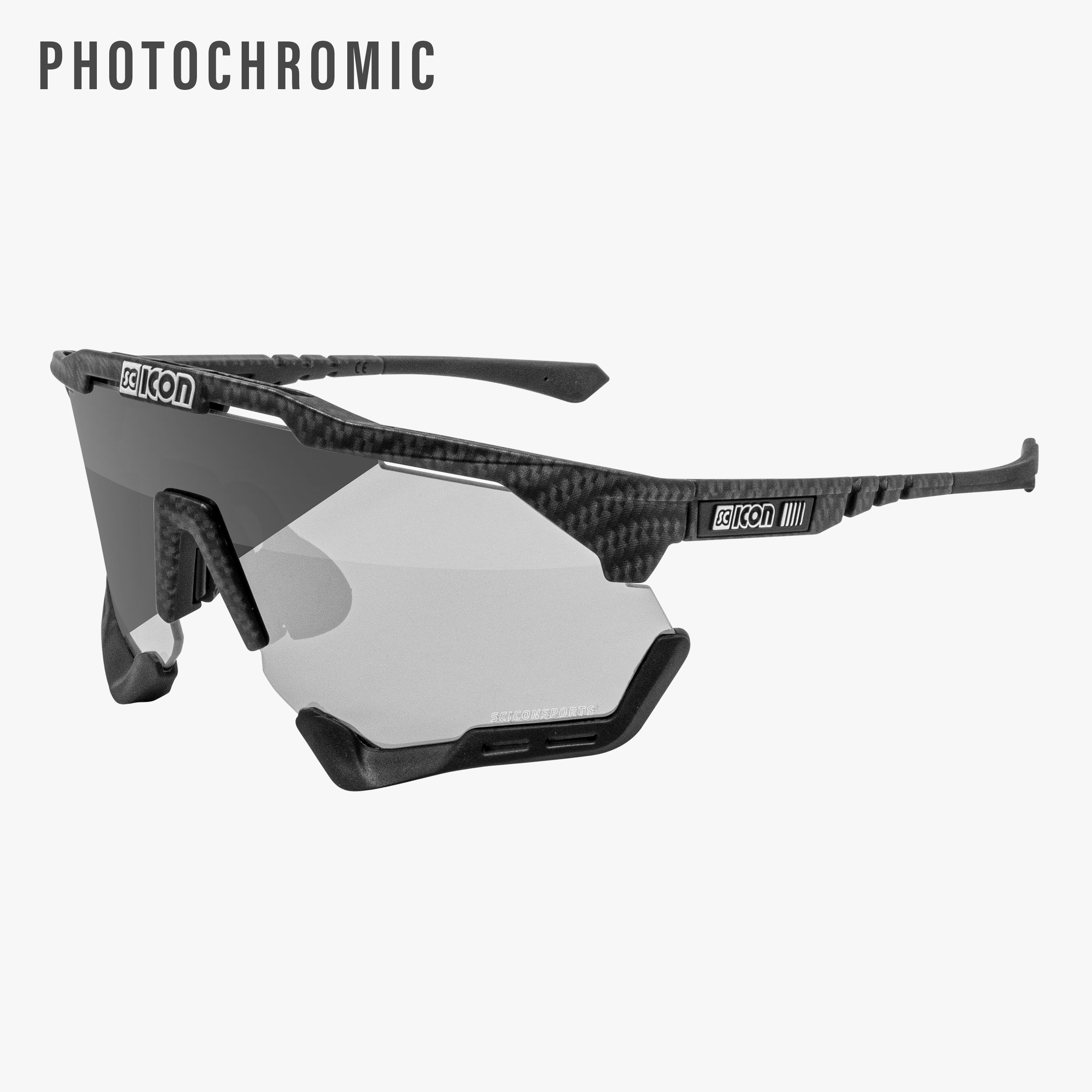 Silver Aeroshade XL Carbon Sunglasses | Scicon Sports