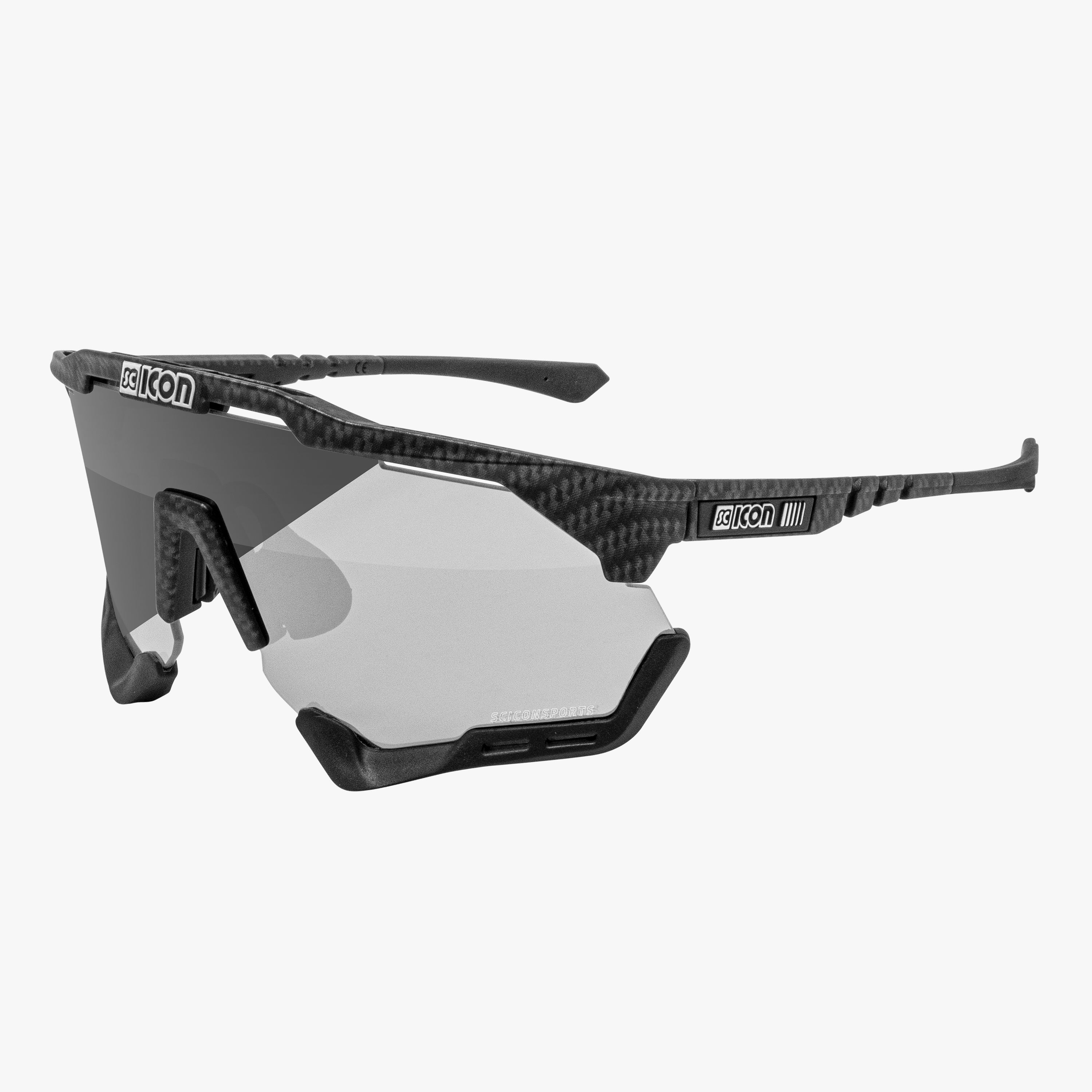 Scicon Aeroshade Occhiali Ciclismo Carbon Opaco/Argento