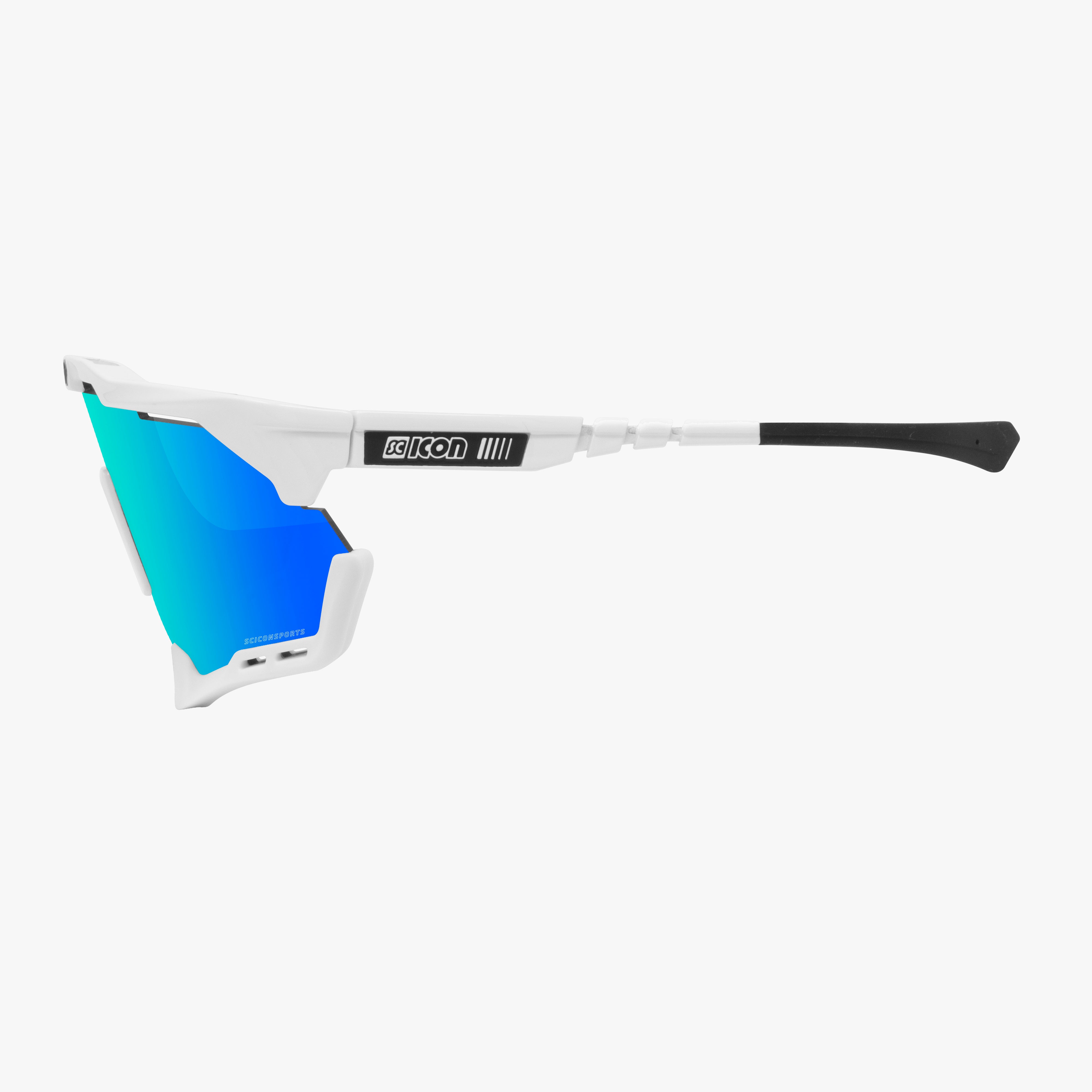 White/Blue Aeroshade Sport Sunglasses | Scicon Sports