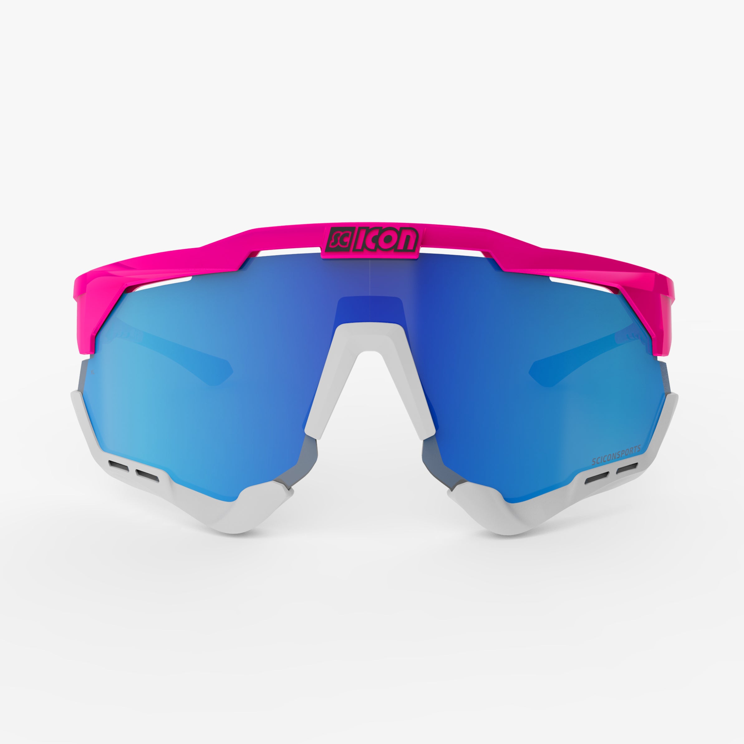 Pink Fluo/Blue Aeroshade Sport Sunglasses | Scicon Sports
