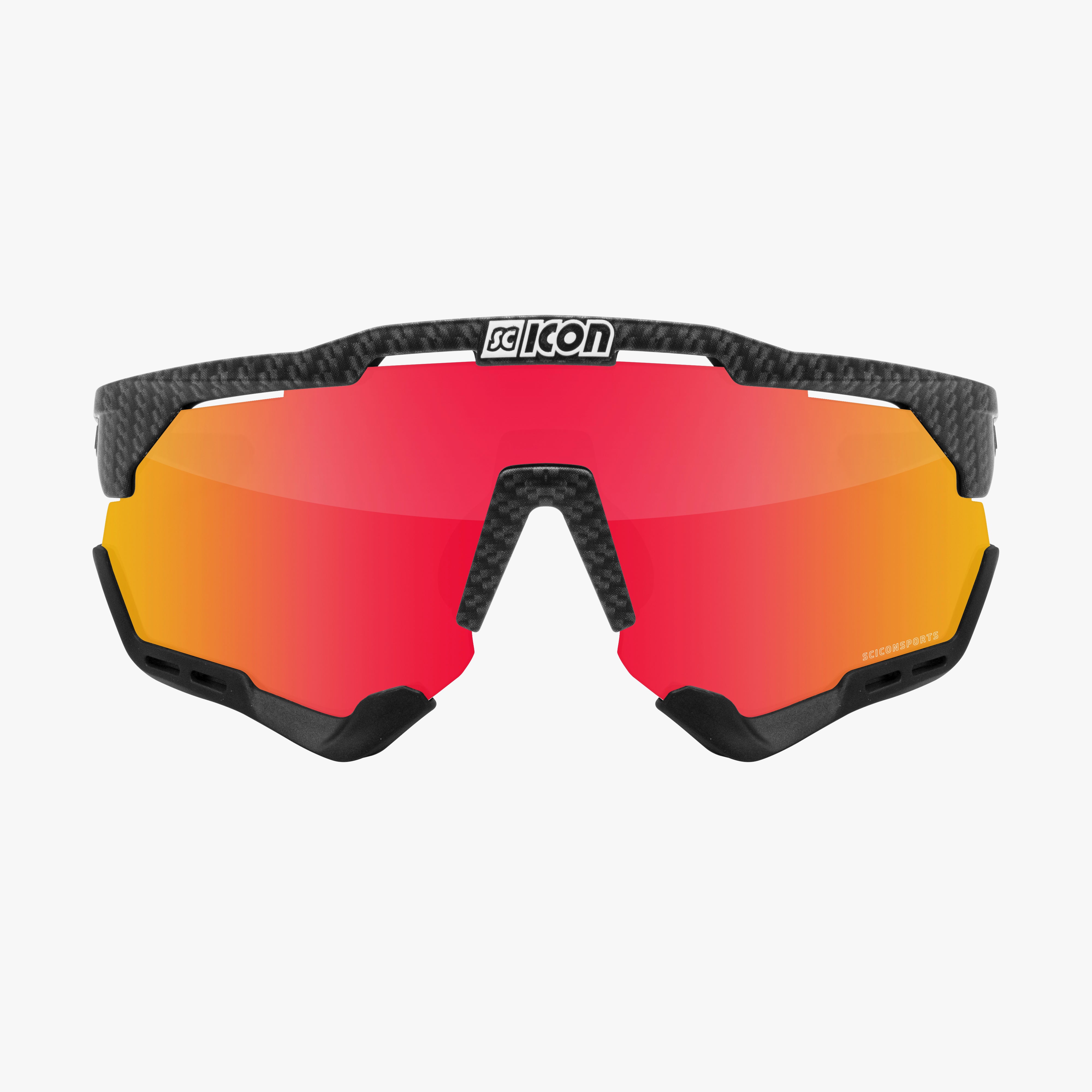 Carbon/Multimirror Red Aeroshade Sunglasses | Scicon Sports