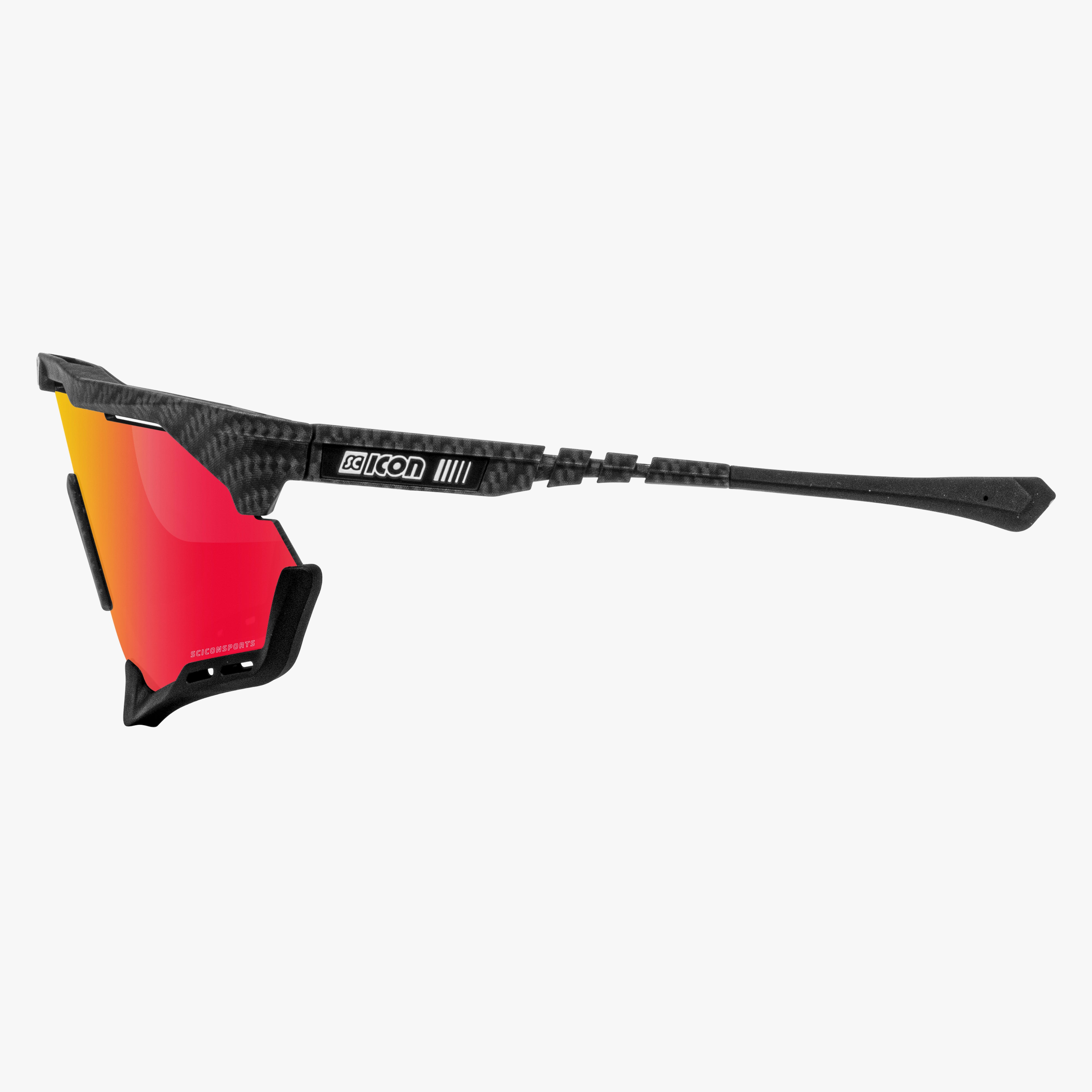 Carbon/Multimirror Red Aeroshade Sunglasses | Scicon Sports