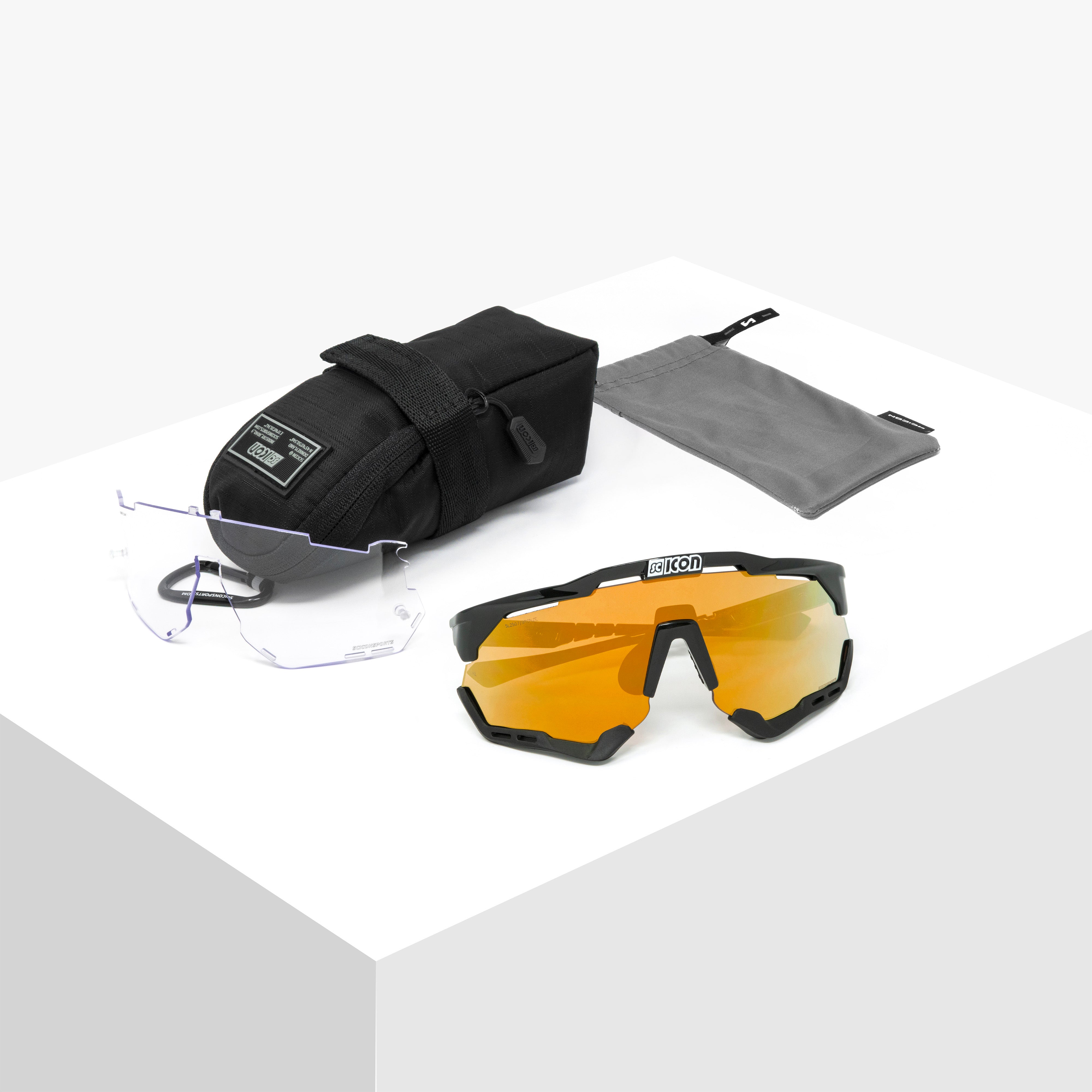 Crystal/Bronze Aeroshade XL Sunglasses | Scicon Sports