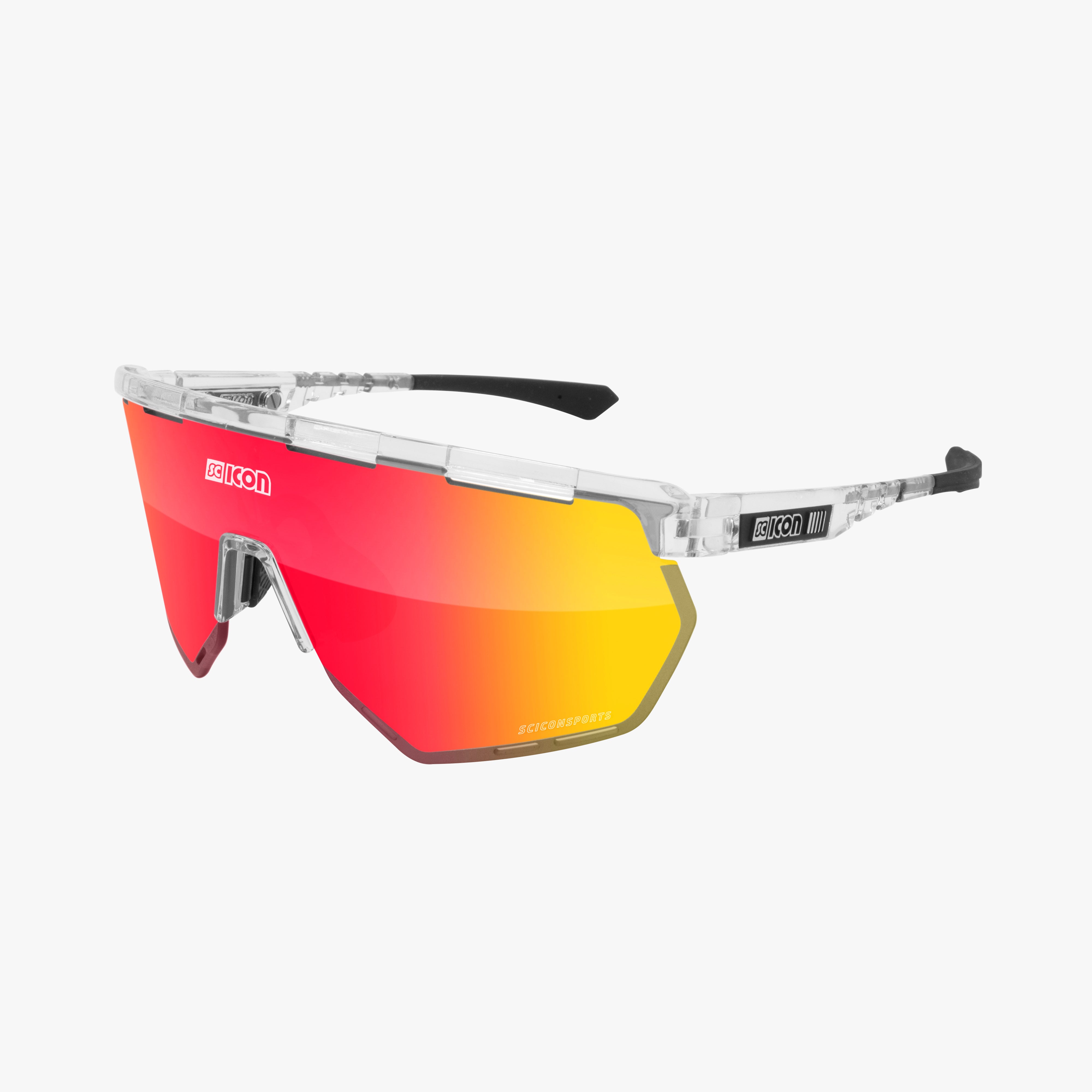 Crystal/Multimirror Red Aerowing Sport Cycling Sunglasses
