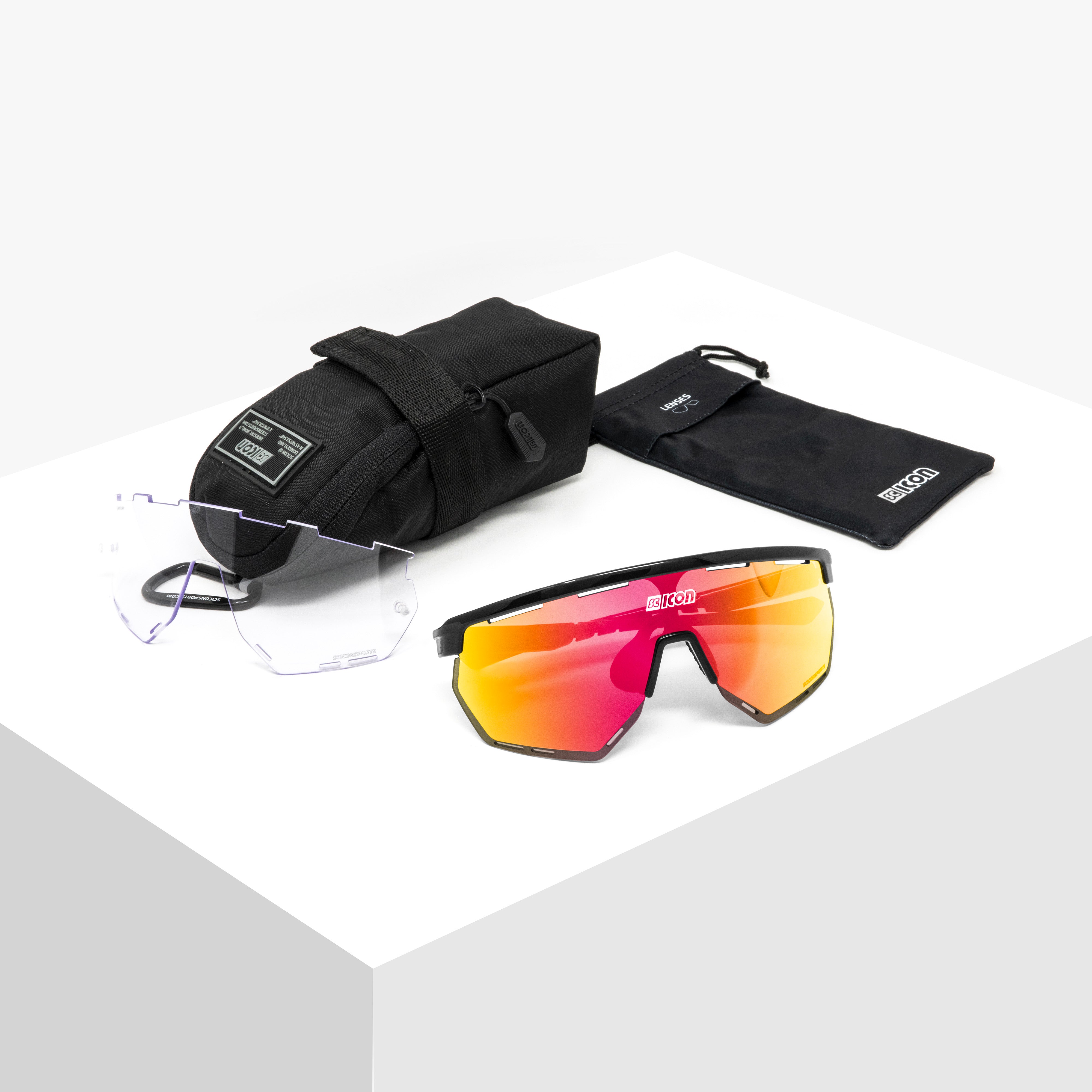 Crystal/Multimirror Red Aerowing Sport Cycling Sunglasses