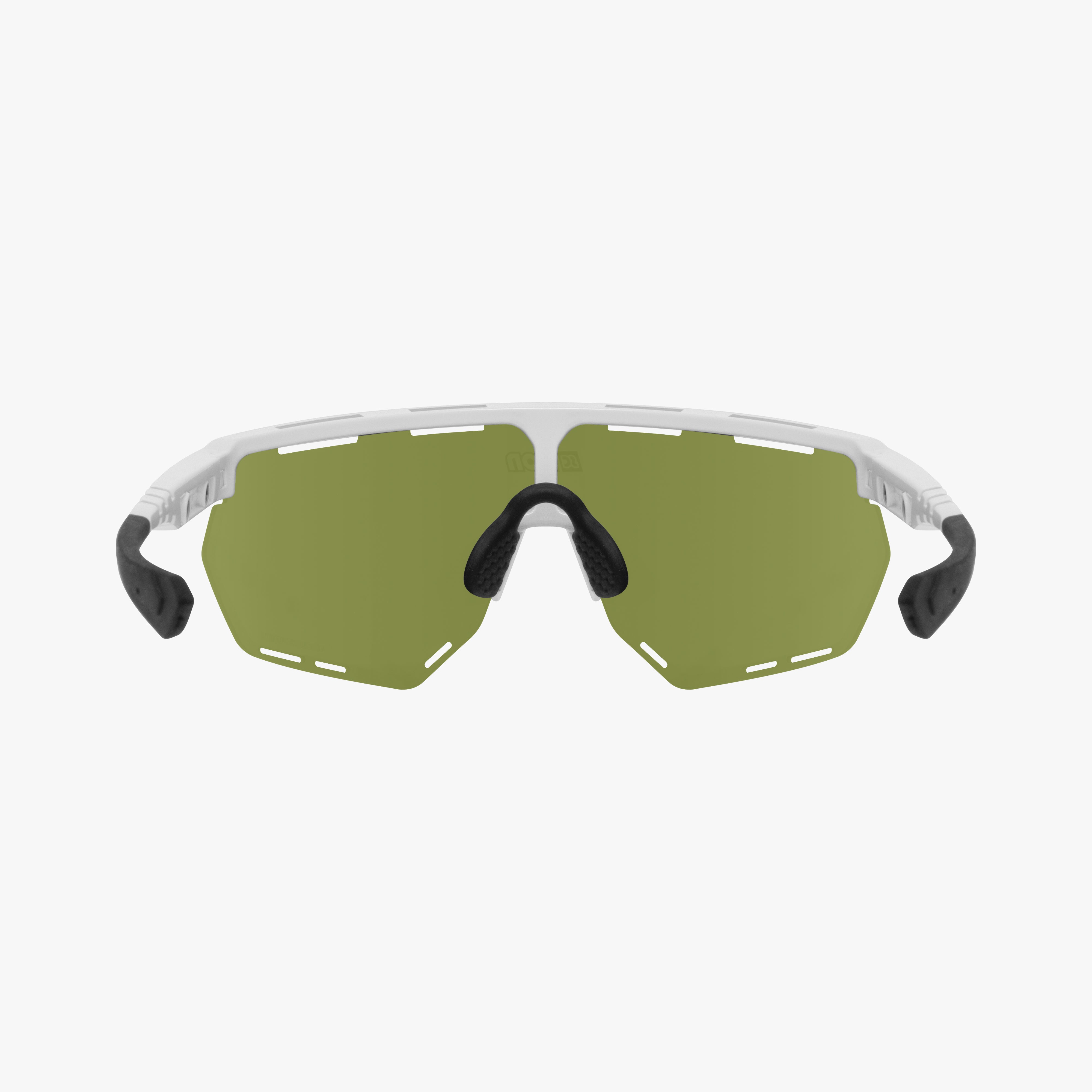 White Gloss/Green Aerowing Sport Sunglasses | Scicon Sports