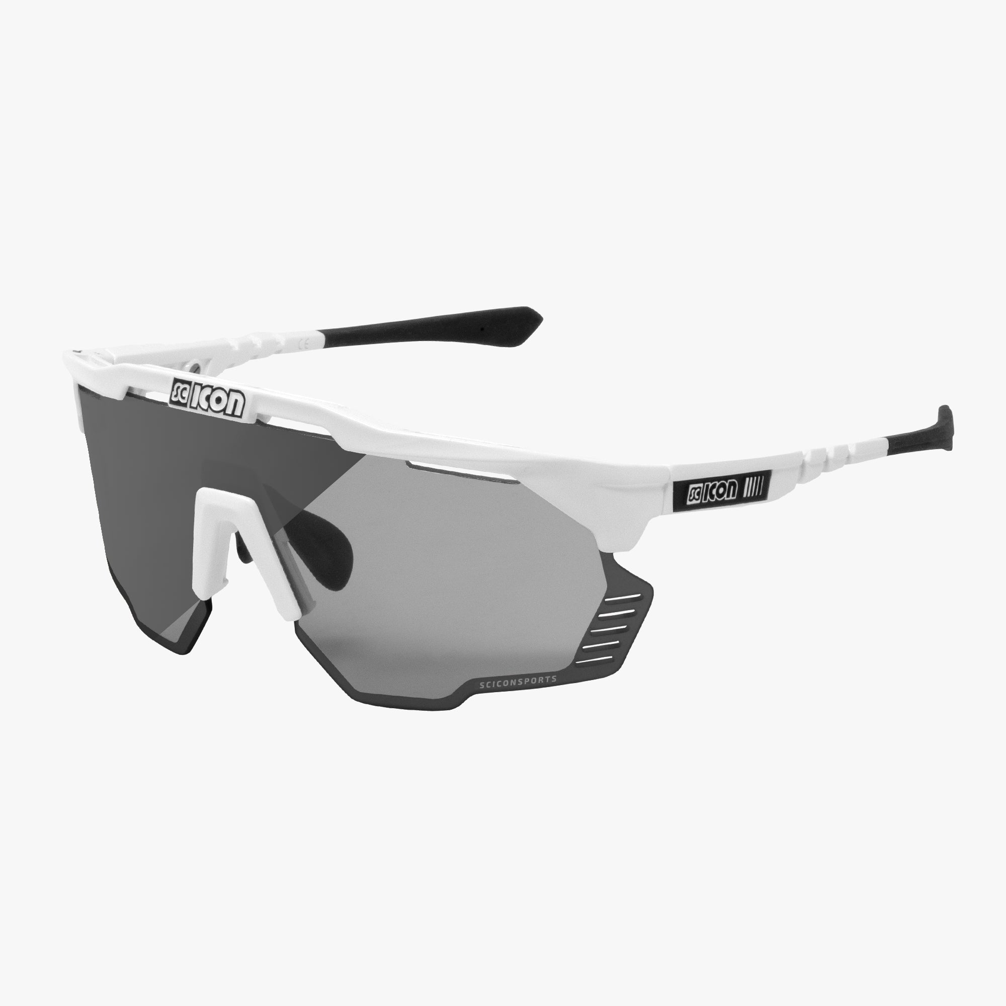 Scicon Aeroshade Kunken Occhiali Ciclismo Bianco/Argento