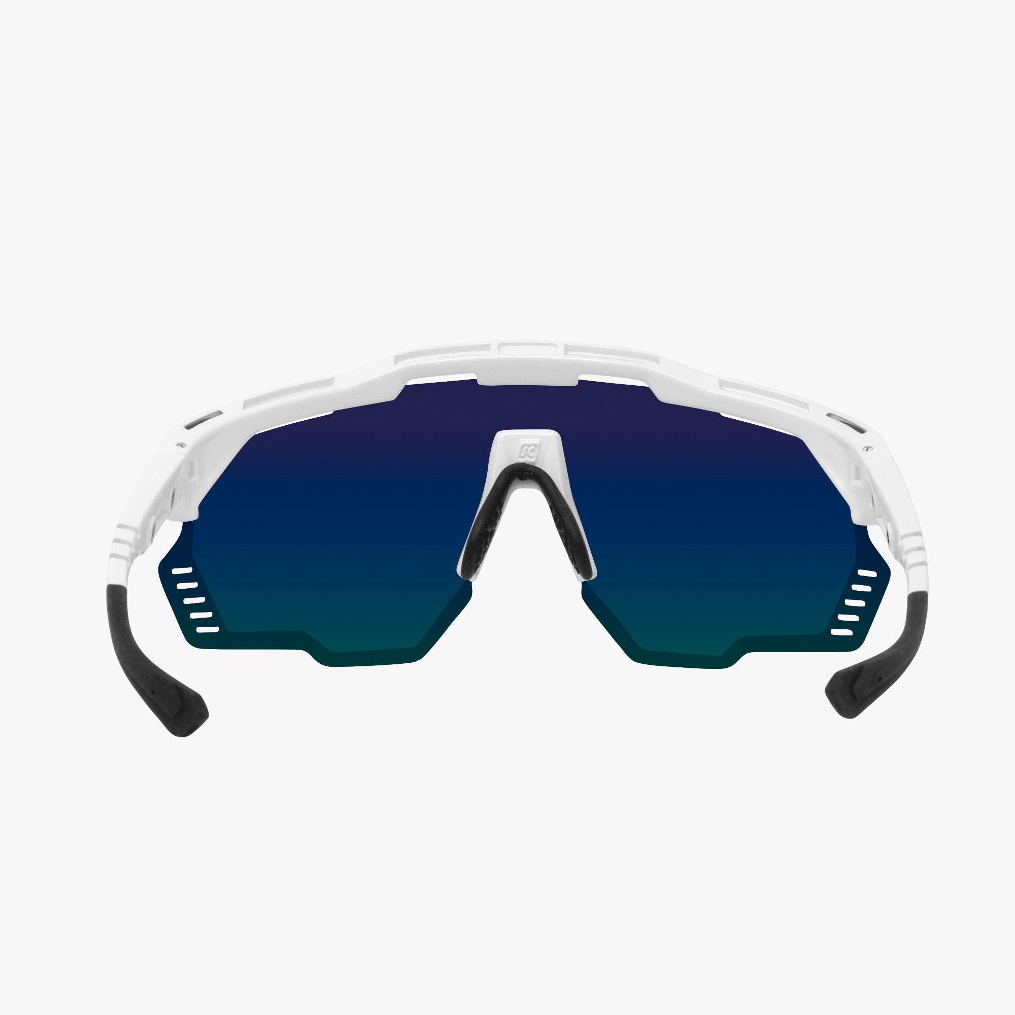 White Matt/Multimorror Blue Aeroshade Kunken Sunglasses
