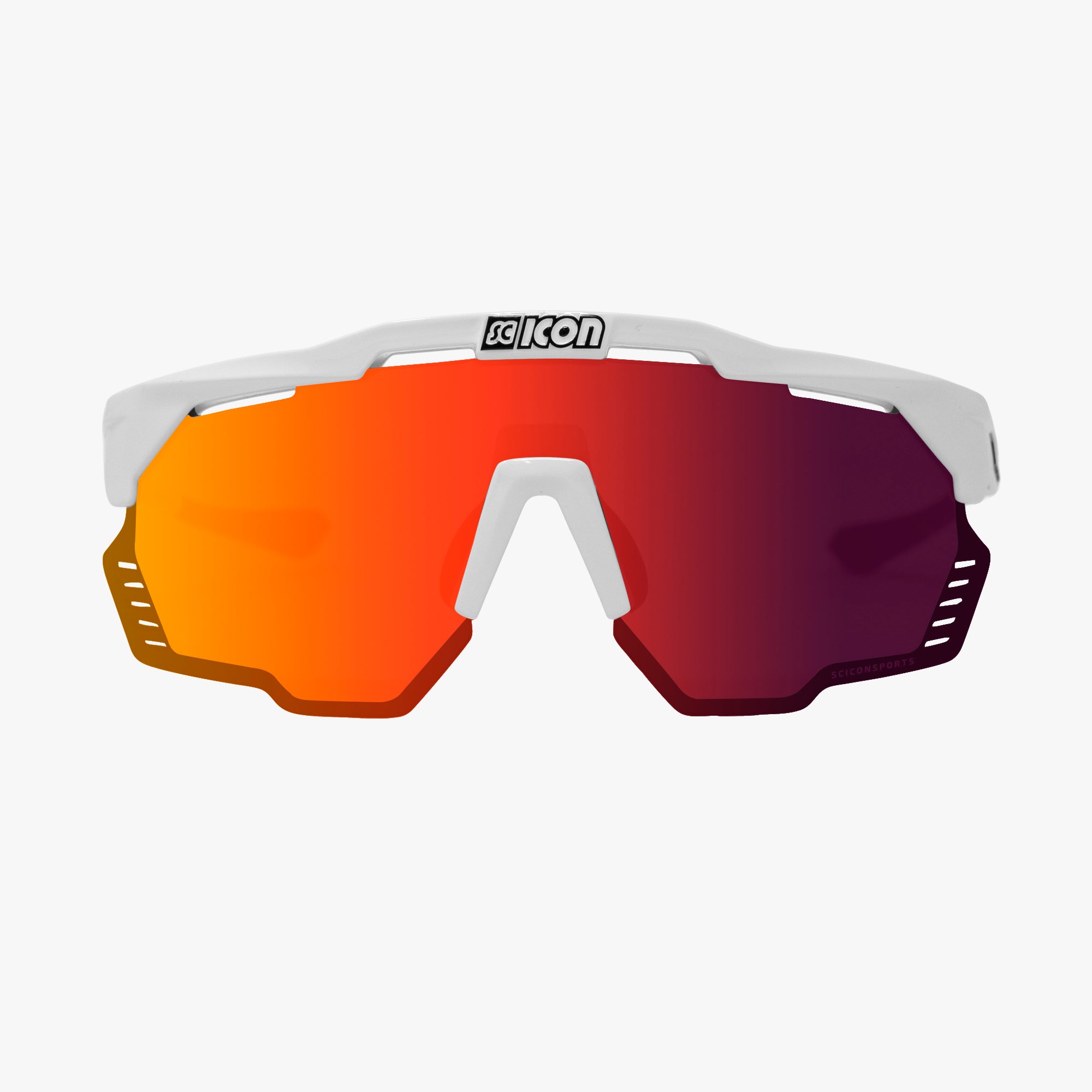 White Gloss/Multimirror Red Aeroshade Kunken Sunglasses