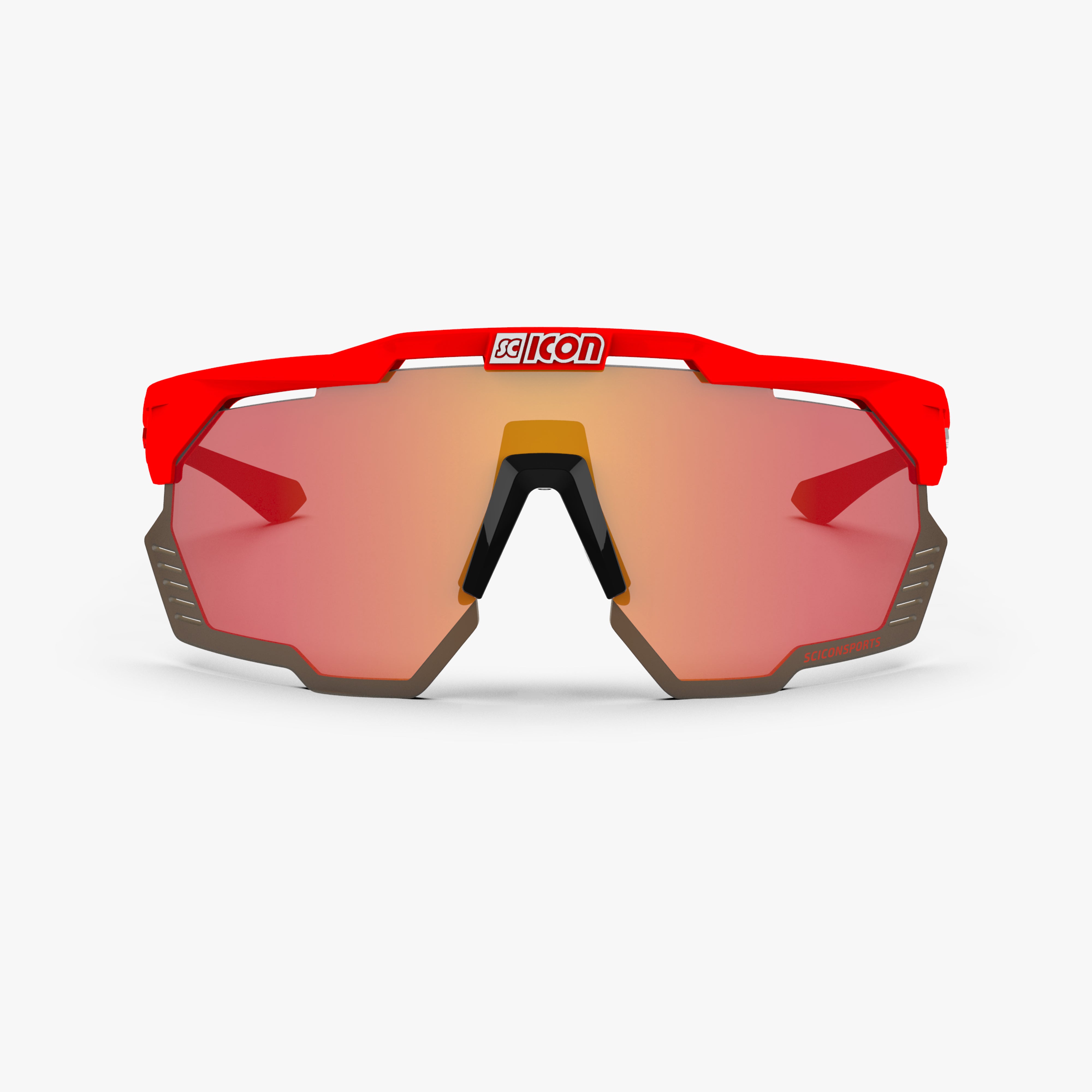 Red Gloss/Multimirror Red Aeroshade Kunken Sunglasses | Scicon Sports