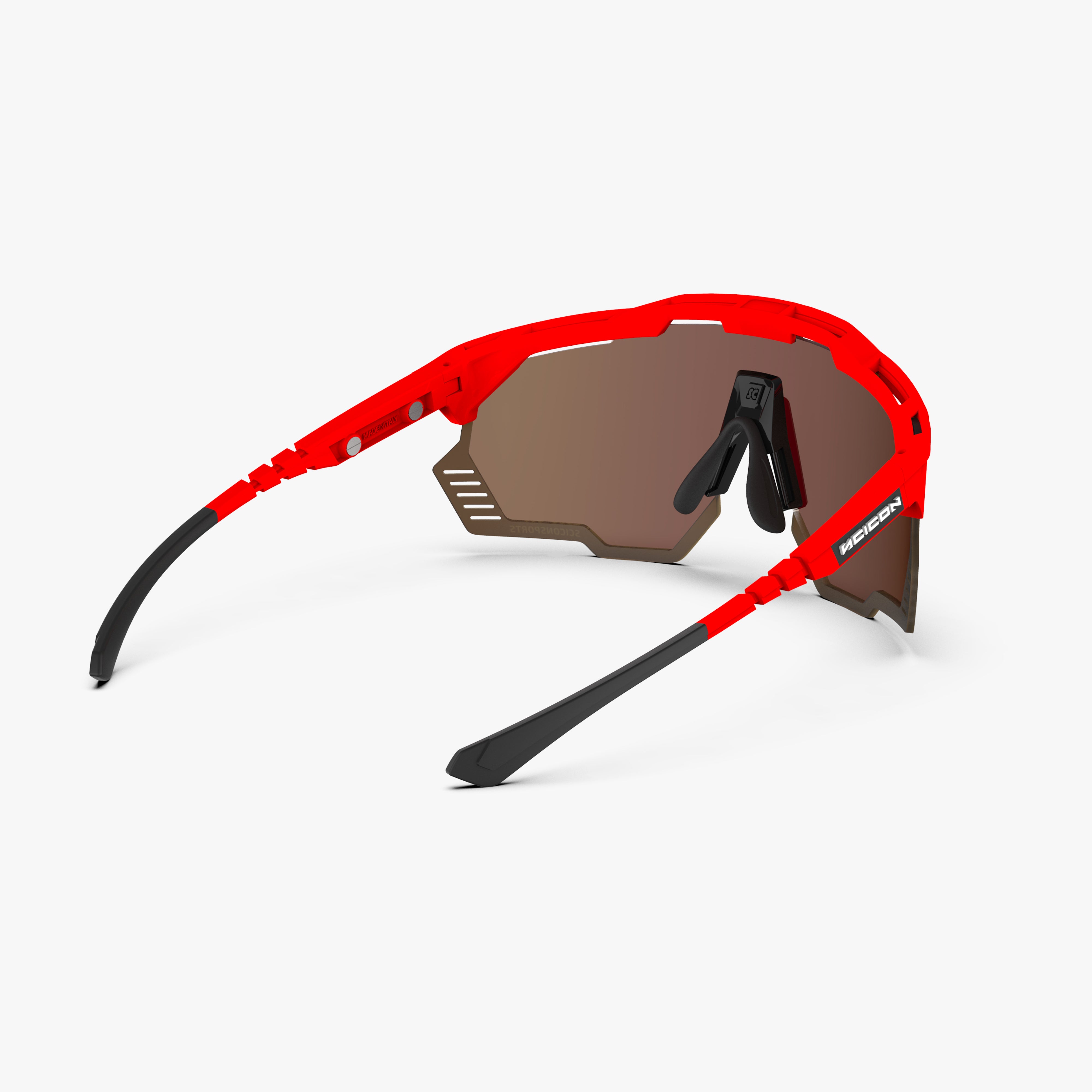 Red Gloss/Multimirror Red Aeroshade Kunken Sunglasses | Scicon Sports