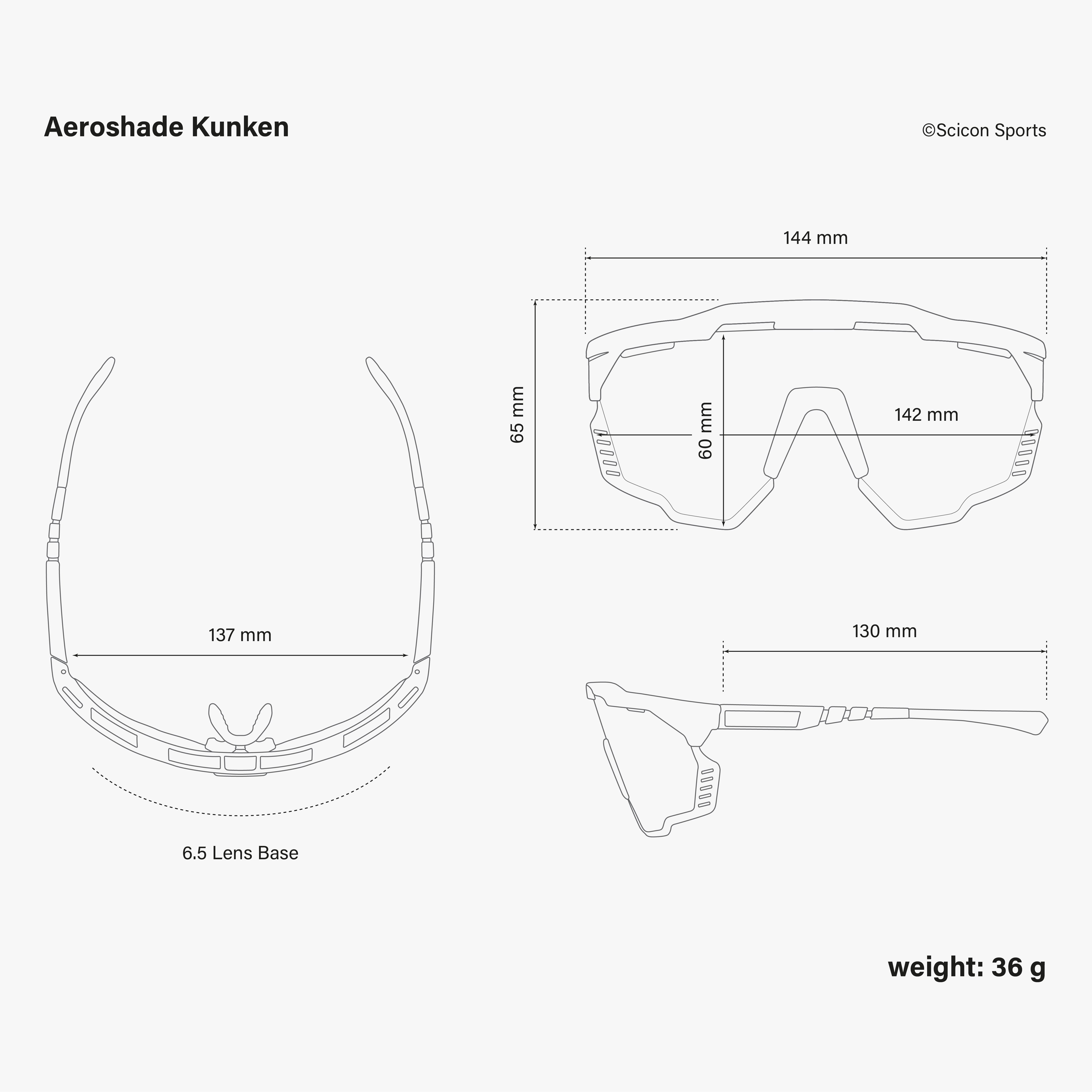White Gloss/Multimorror Bronze Aeroshade Kunken Sunglasses