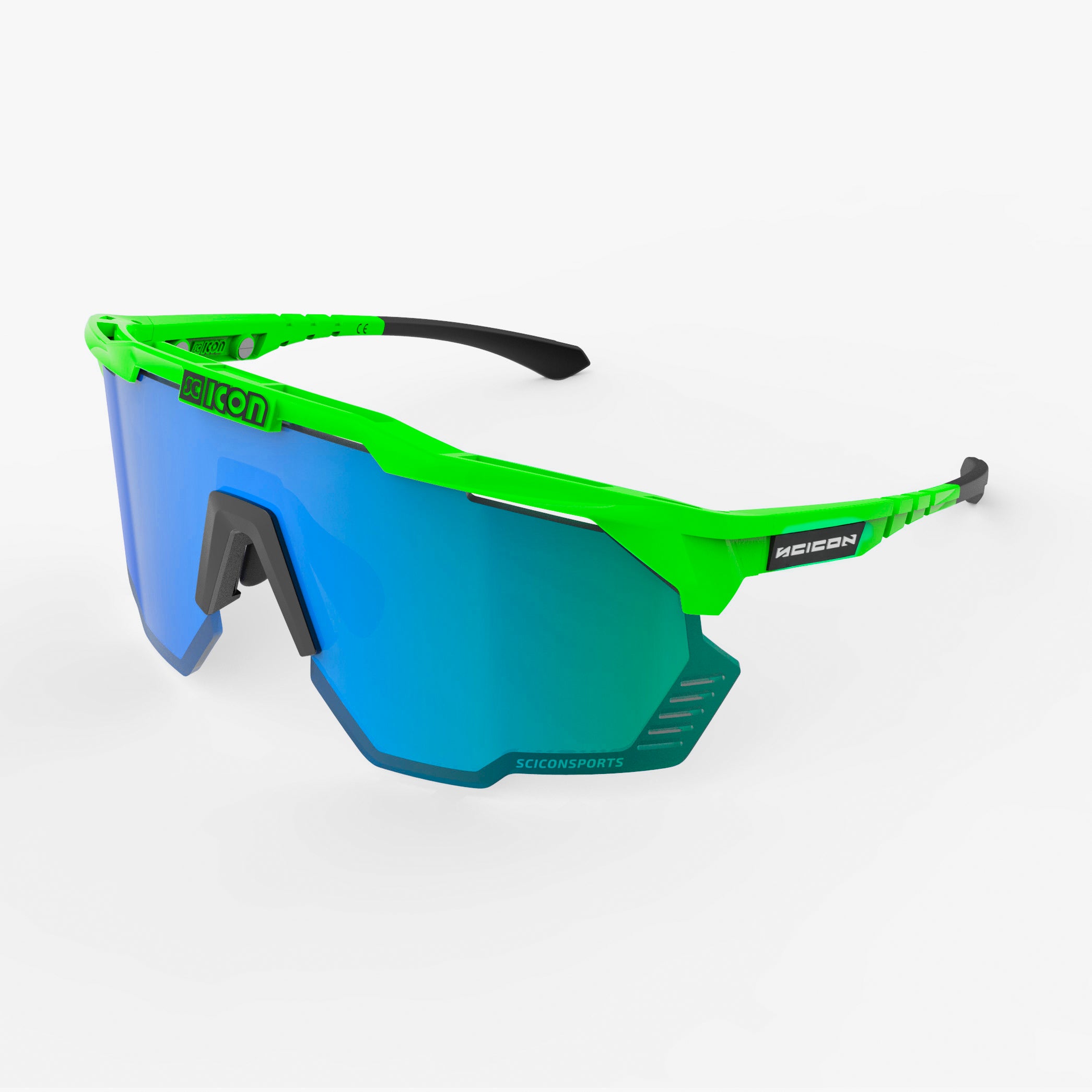 White Matt/Multimorror Blue Aeroshade Kunken Sunglasses
