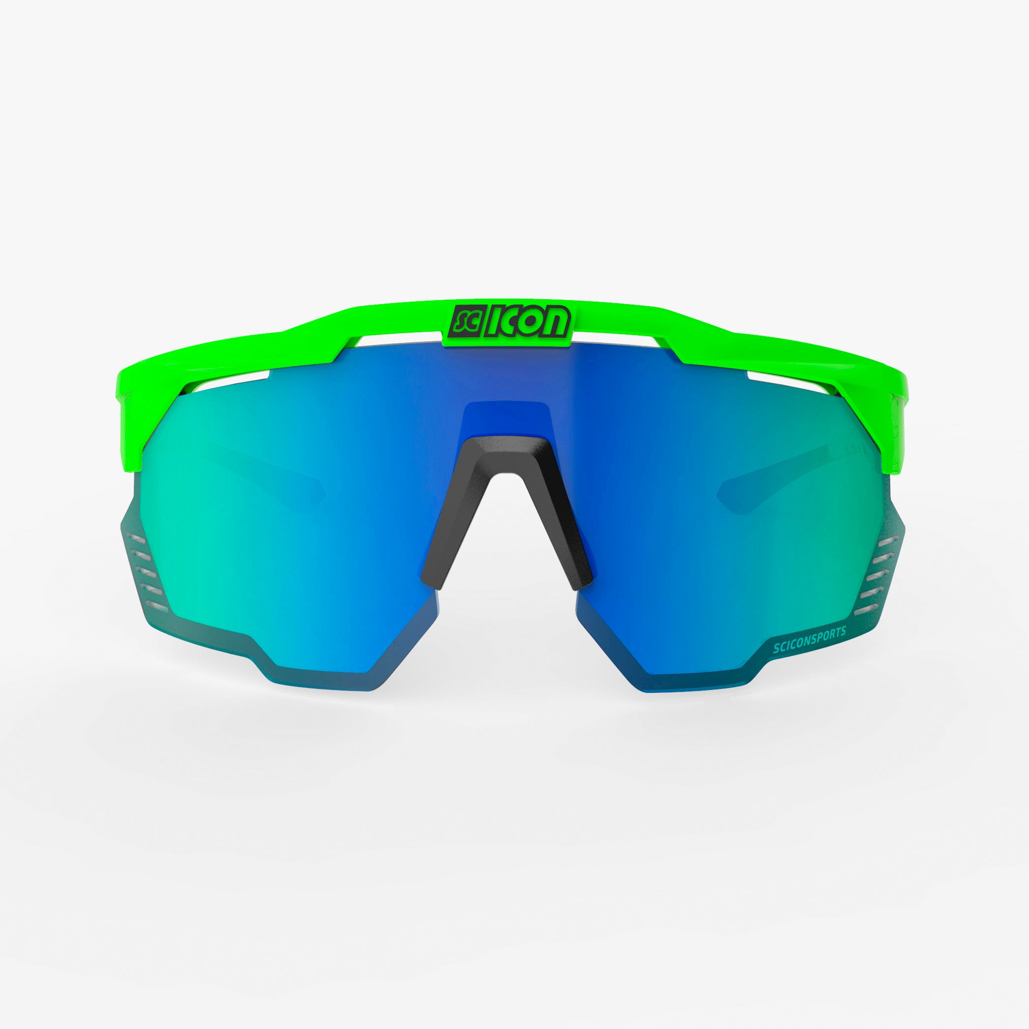 SCICON AEROSHADE KUNKEN GREEN FLUO展示品未使用 Green Fluo/Multimirror Green Aeroshade Kunken Sunglasses