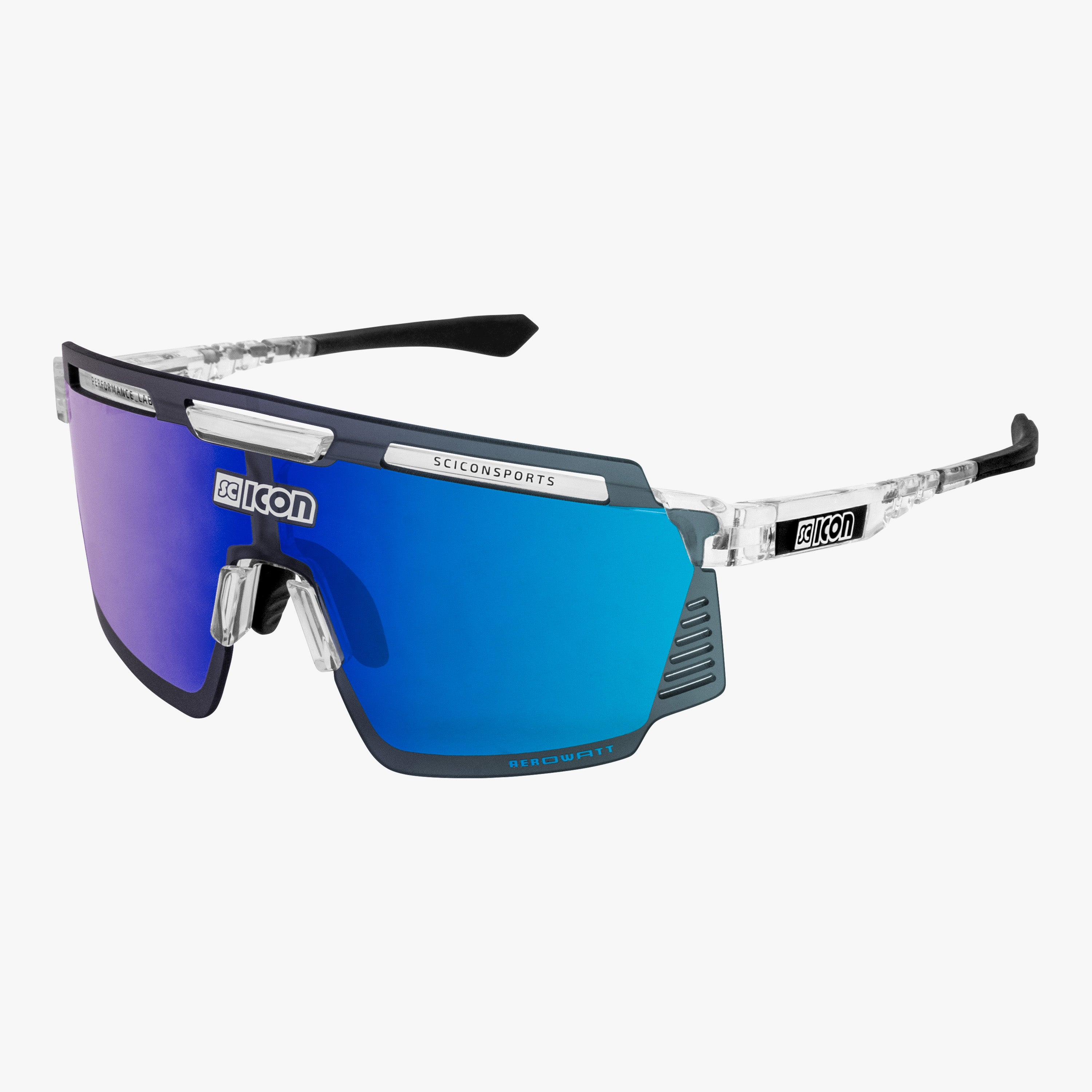 シーコン AEROWATT Black/Red Aerowatt Sport Sunglasses | Scicon Sports