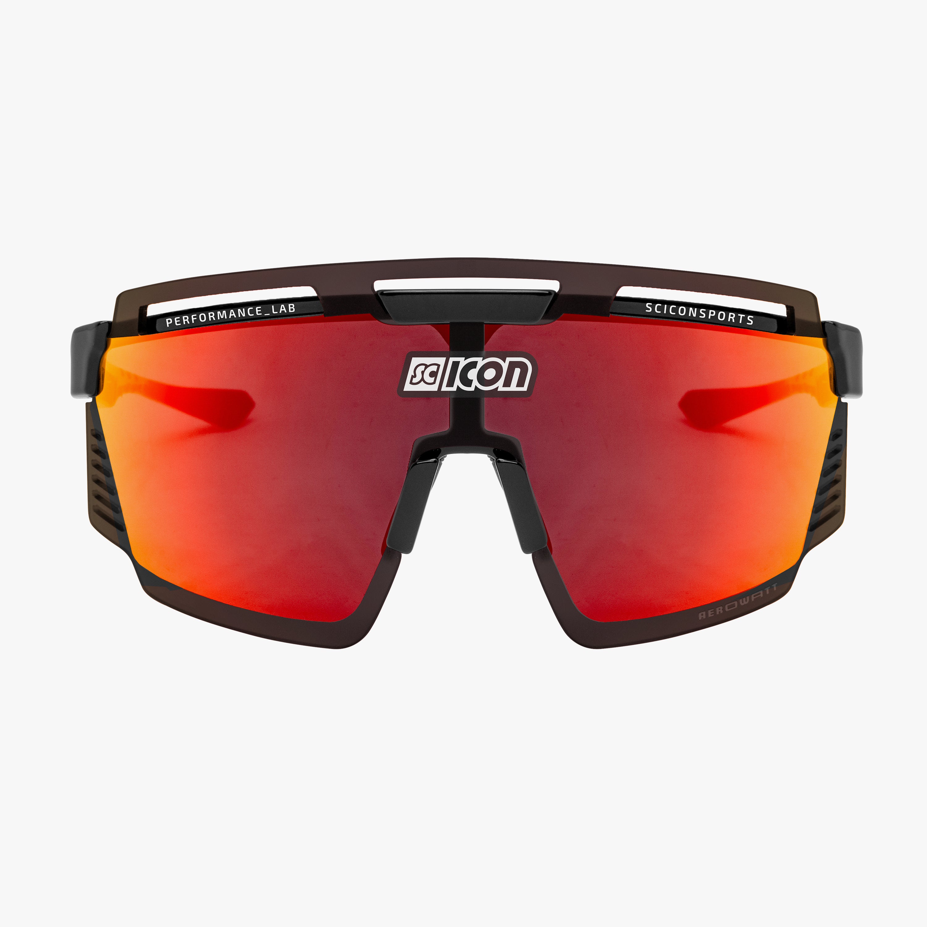 Black/Red Aerowatt Sport Sunglasses | Scicon Sports