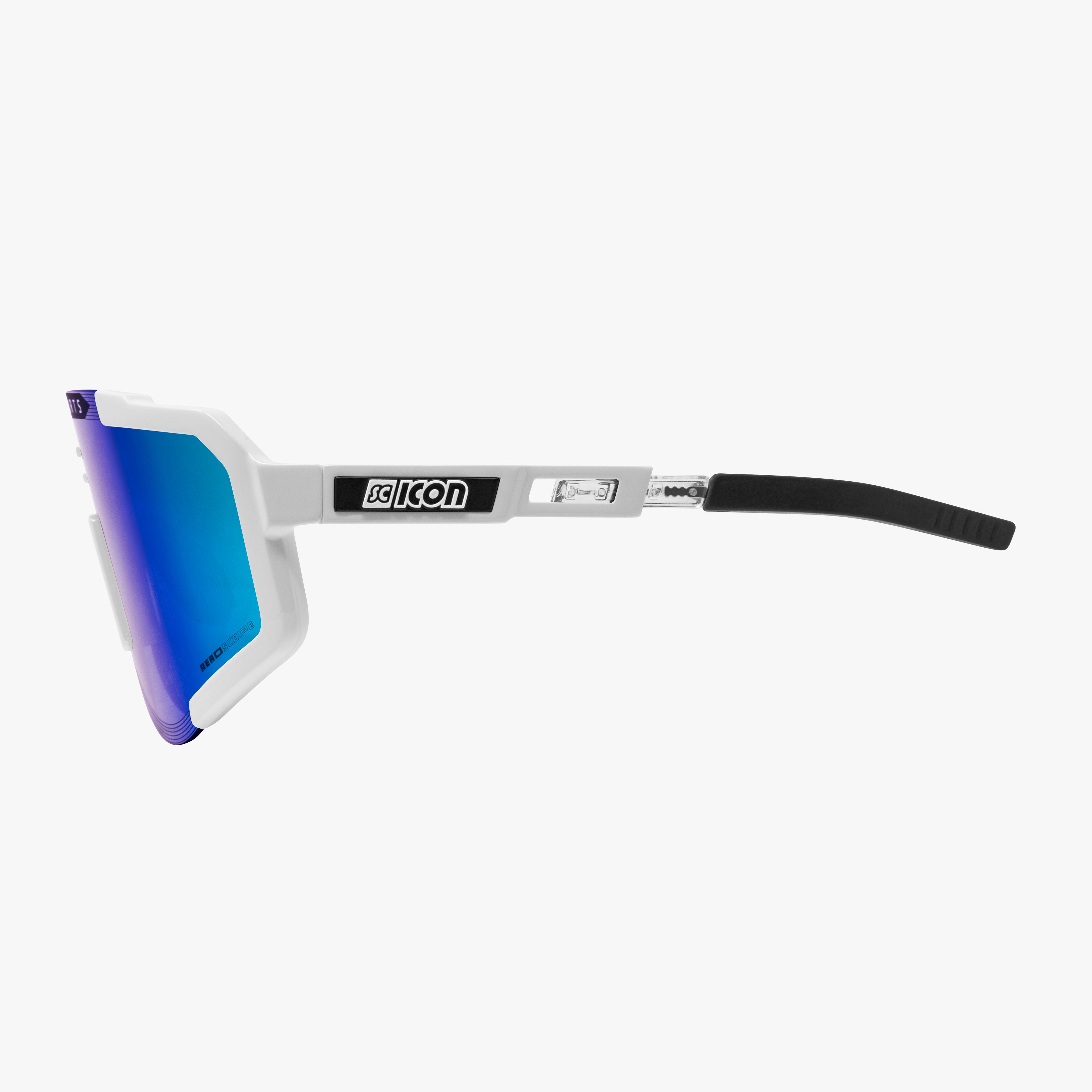 White/Multimirror Blue Aeroscope Sport Sunglasses