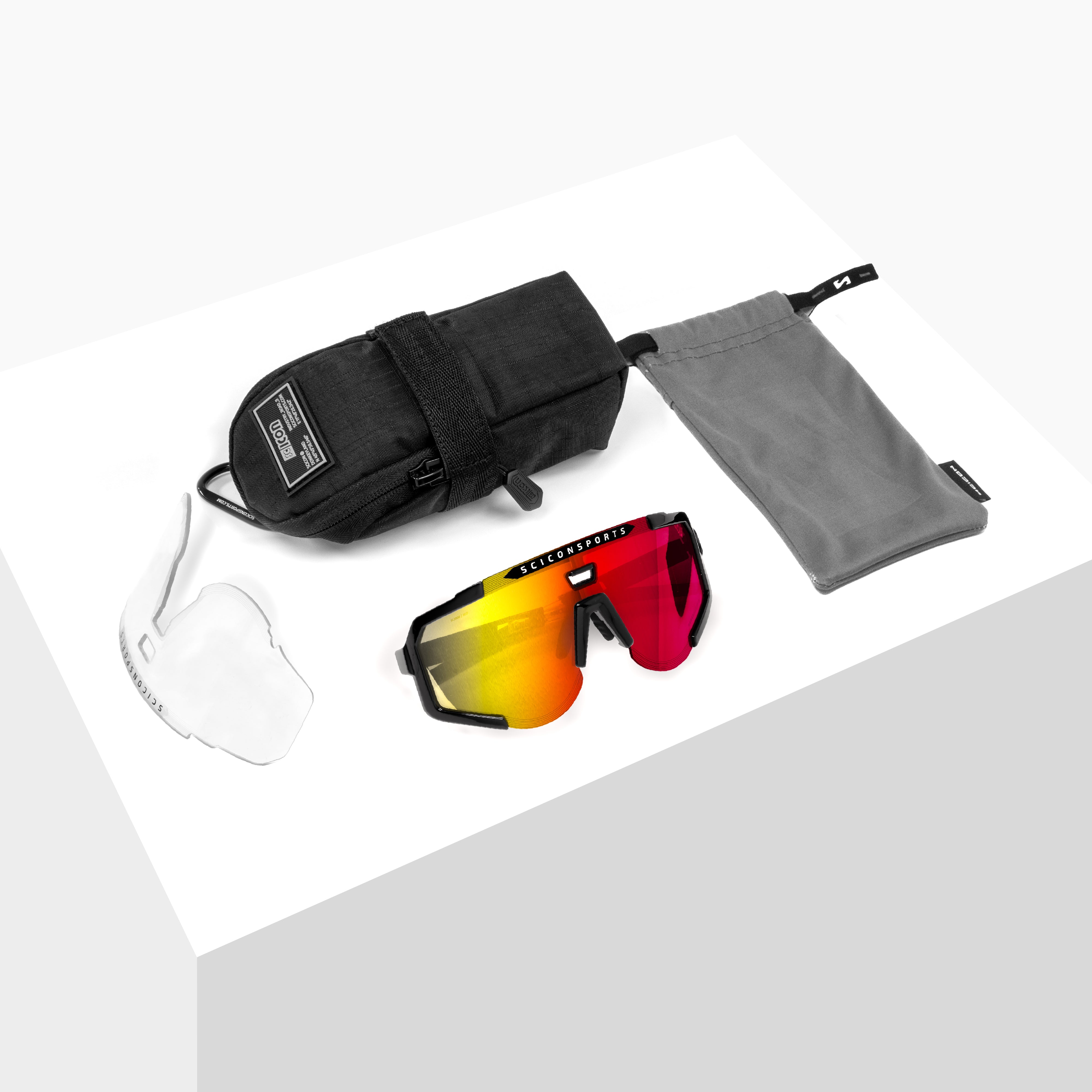 White/Multimirror Red Aeroscope Sport Sunglasses