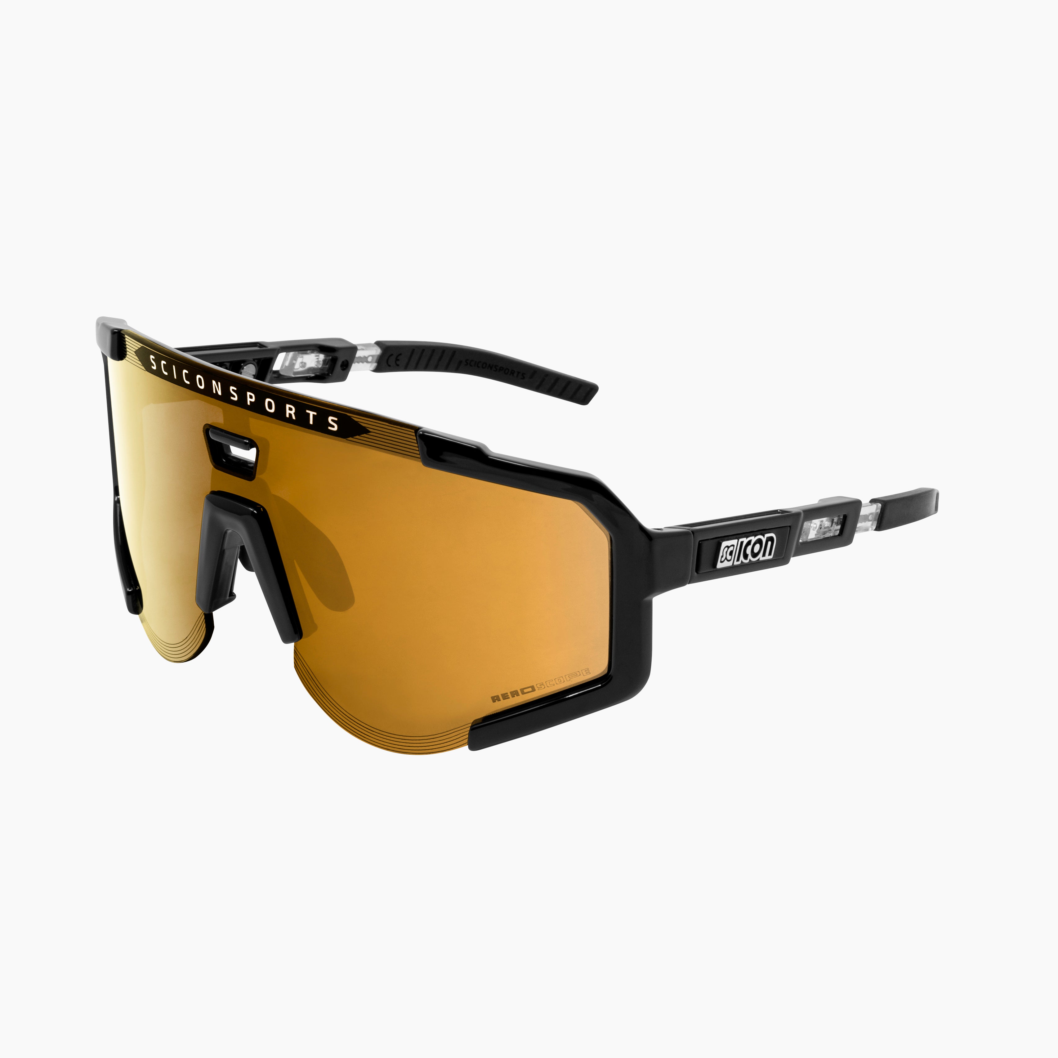 シーコン AEROSCOPE Black/Multimirror Silver Aeroscope Sport Sunglasses | Scicon Sports