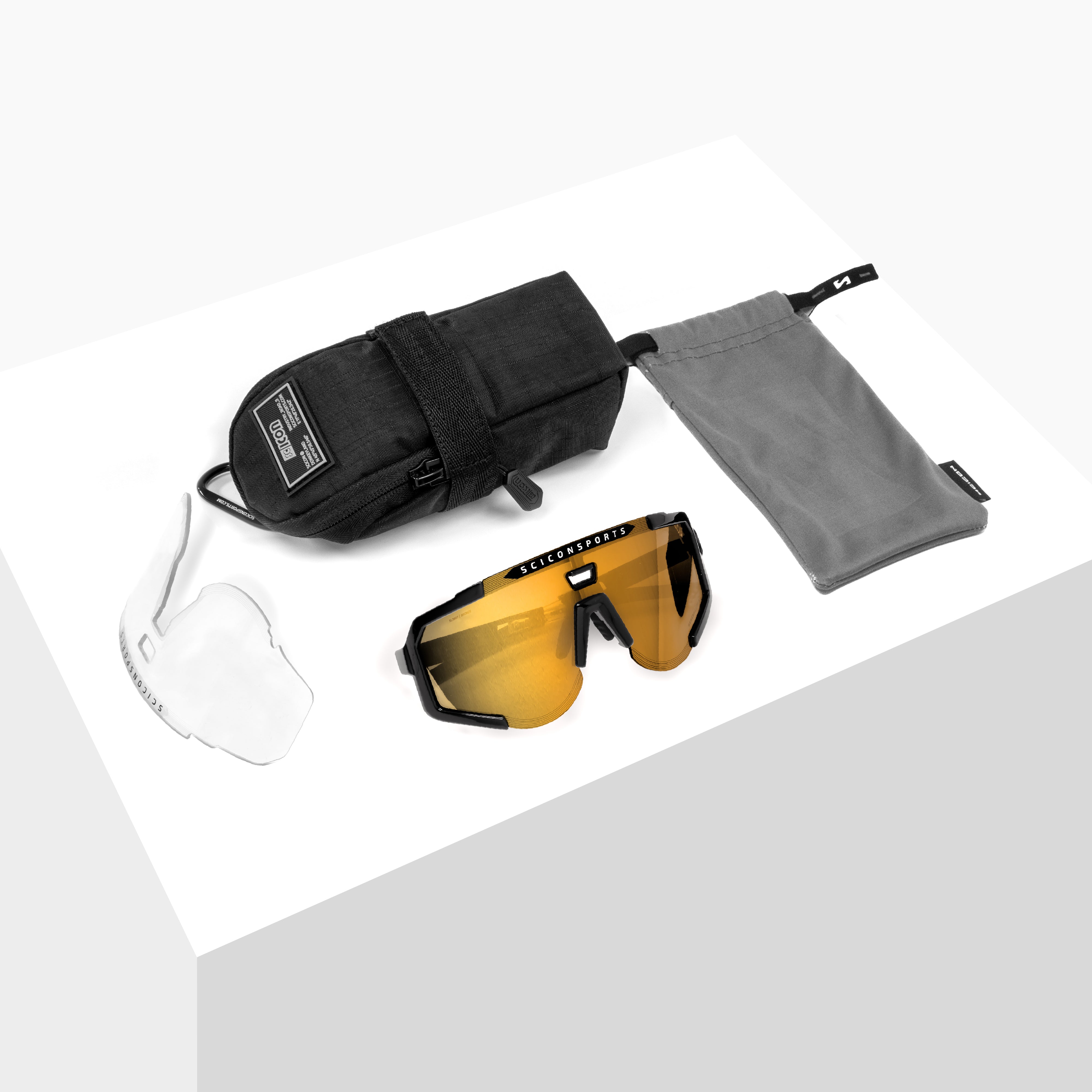 White/Multimirror Bronze Aeroscope Sport Sunglasses