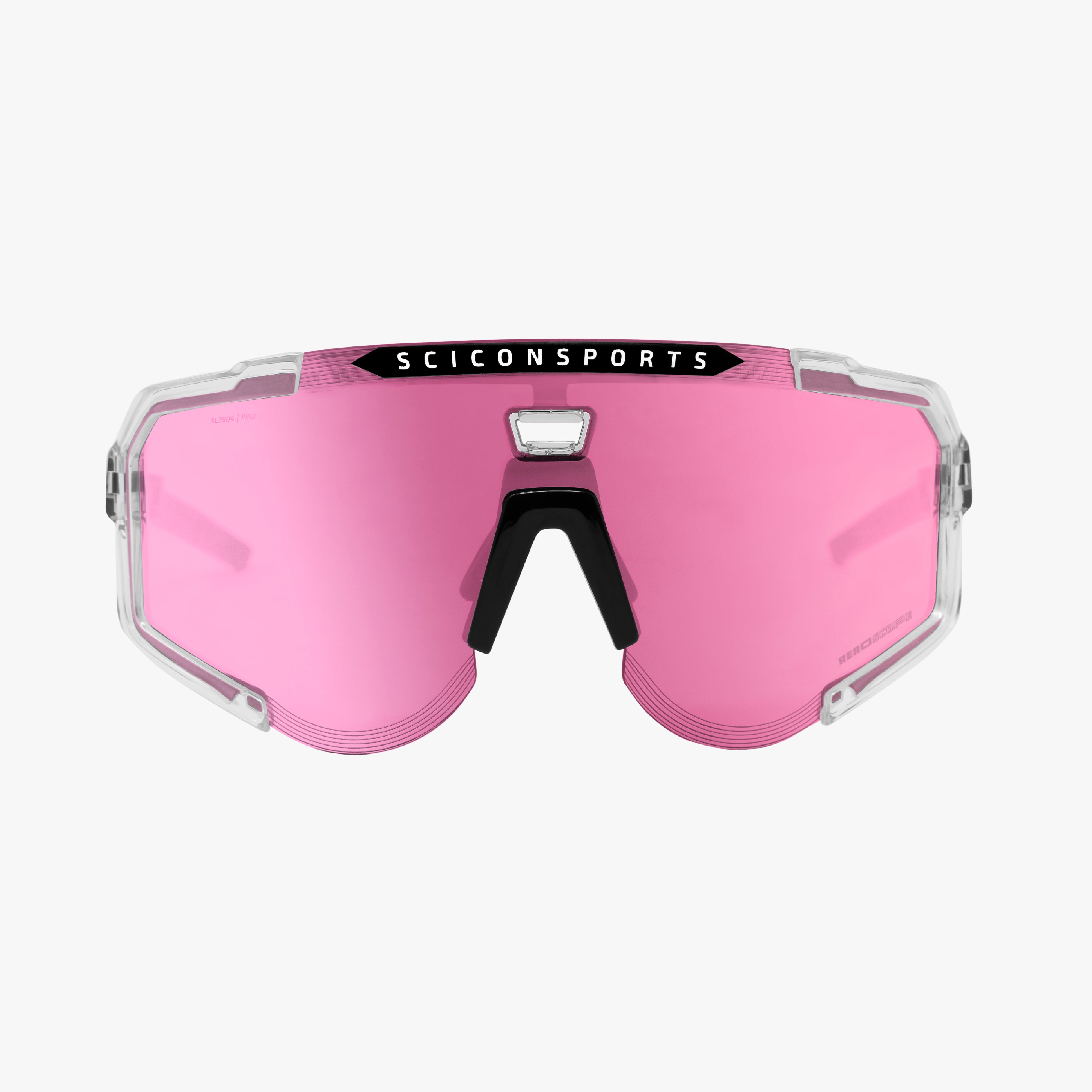Crystal/Pink Aeroscope Sport Sunglasses | Scicon Sports