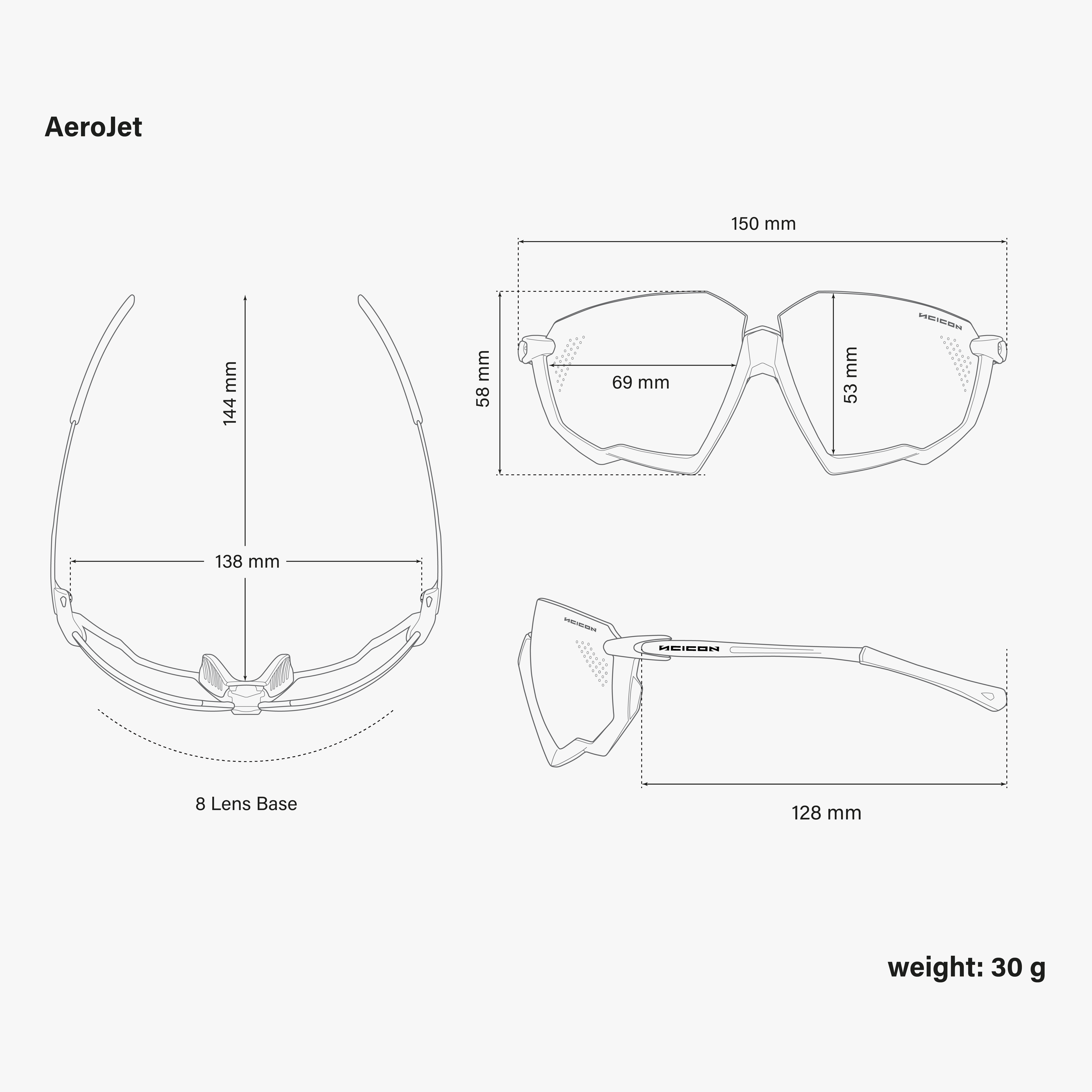 Aerojet yellow dimensions