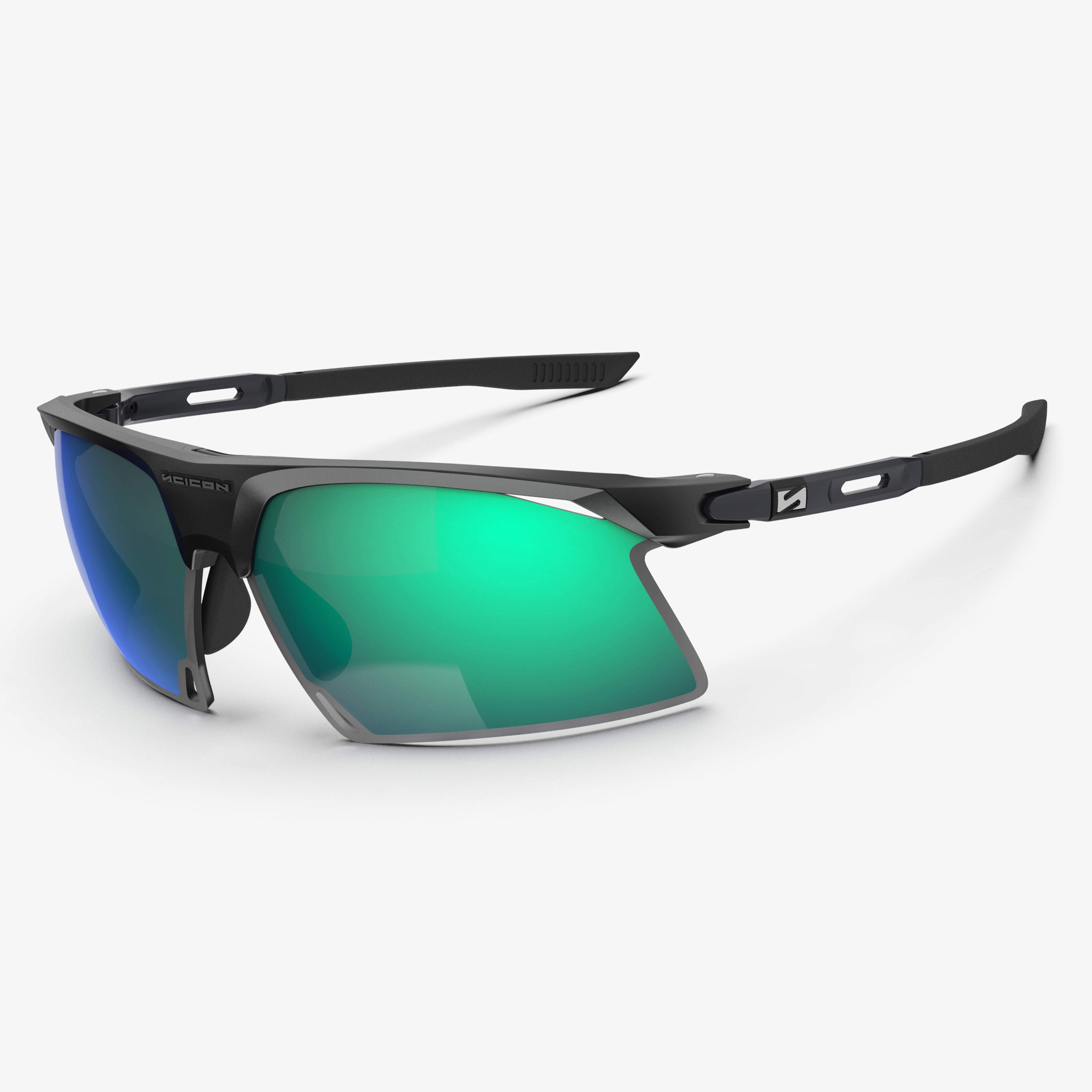 Aerobeam Matte Black + Multimirror Blue Green hero