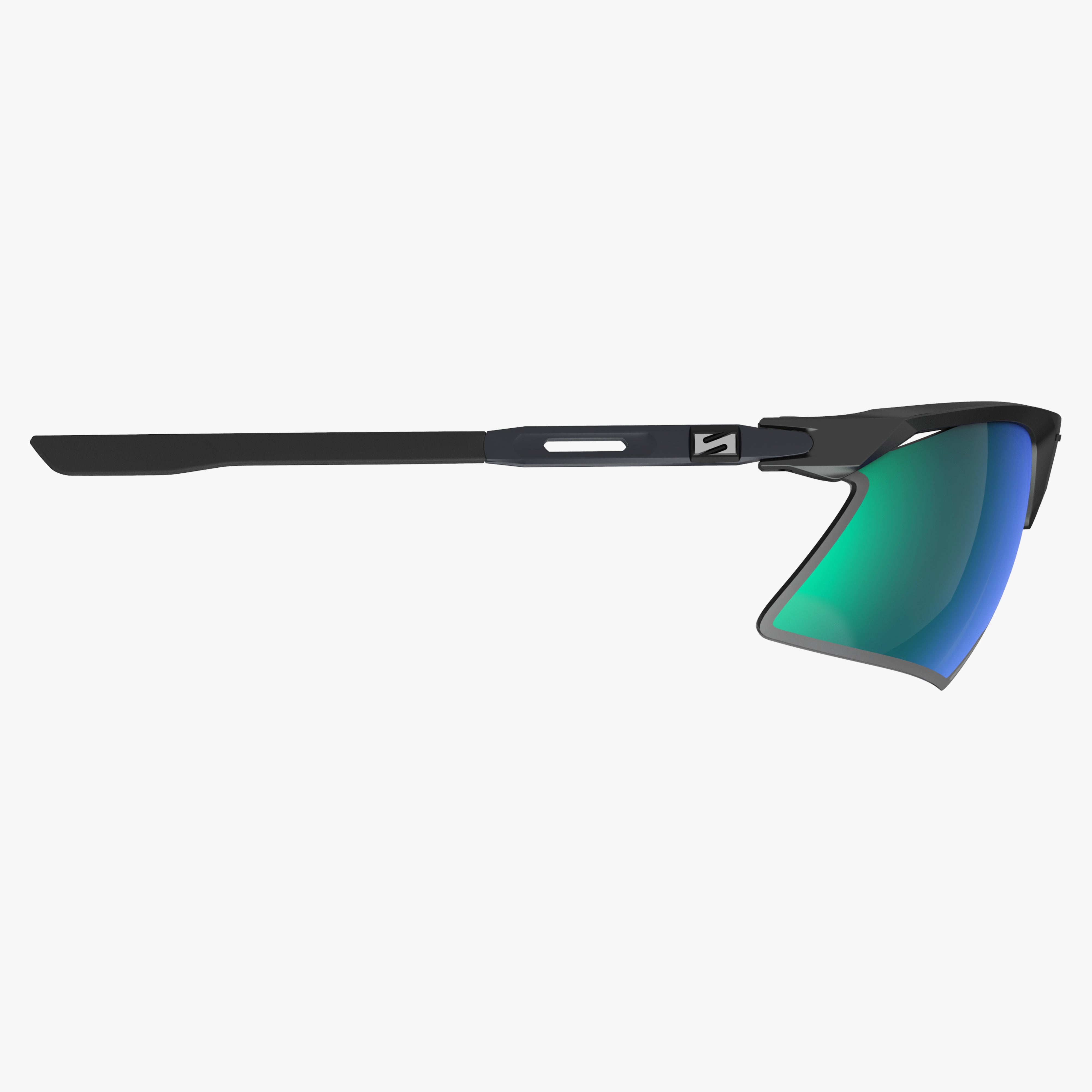 Aerobeam Matte Black + Multimirror Blue Green side