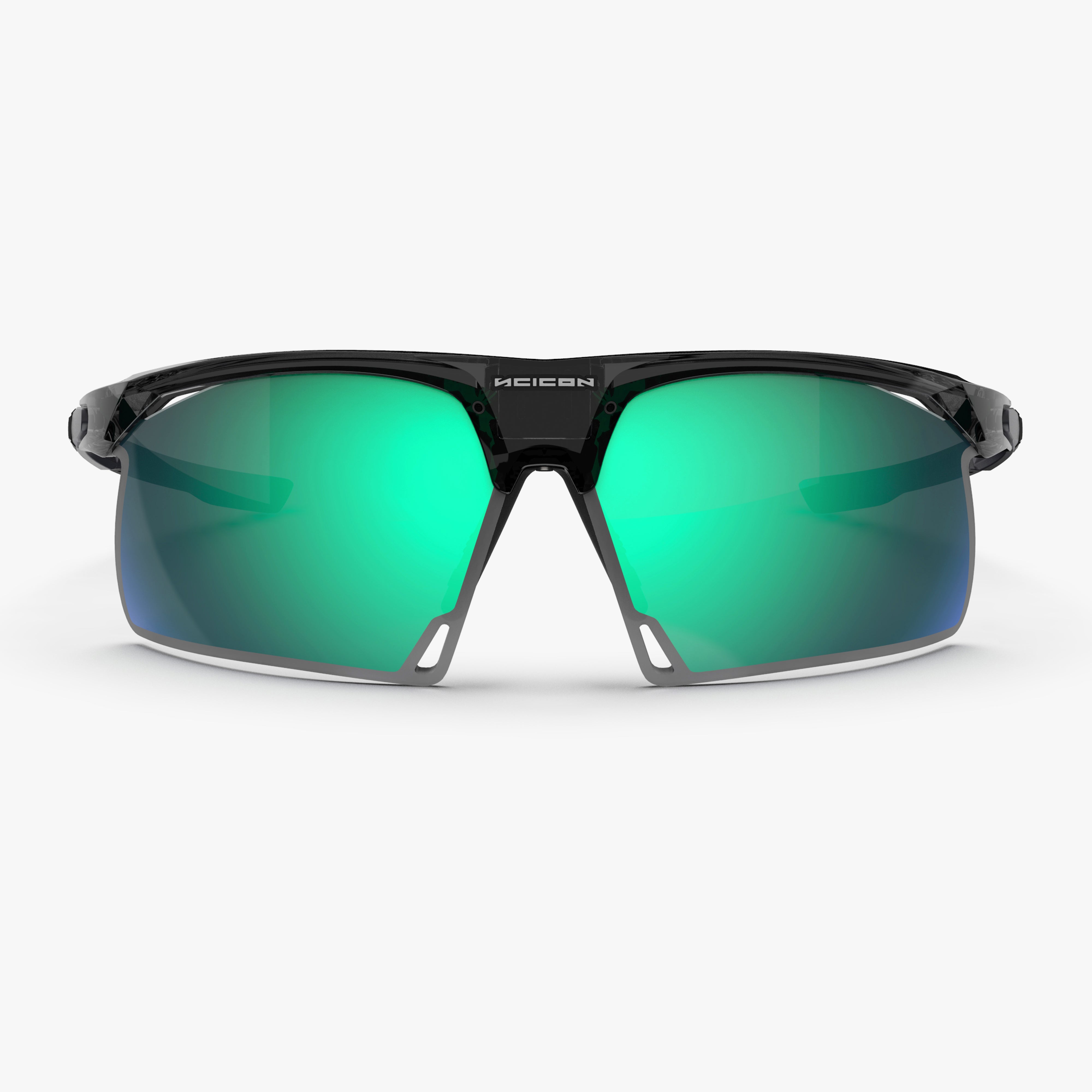 Aerobeam Black Crystal Gloss + Multimirror Blue Green front