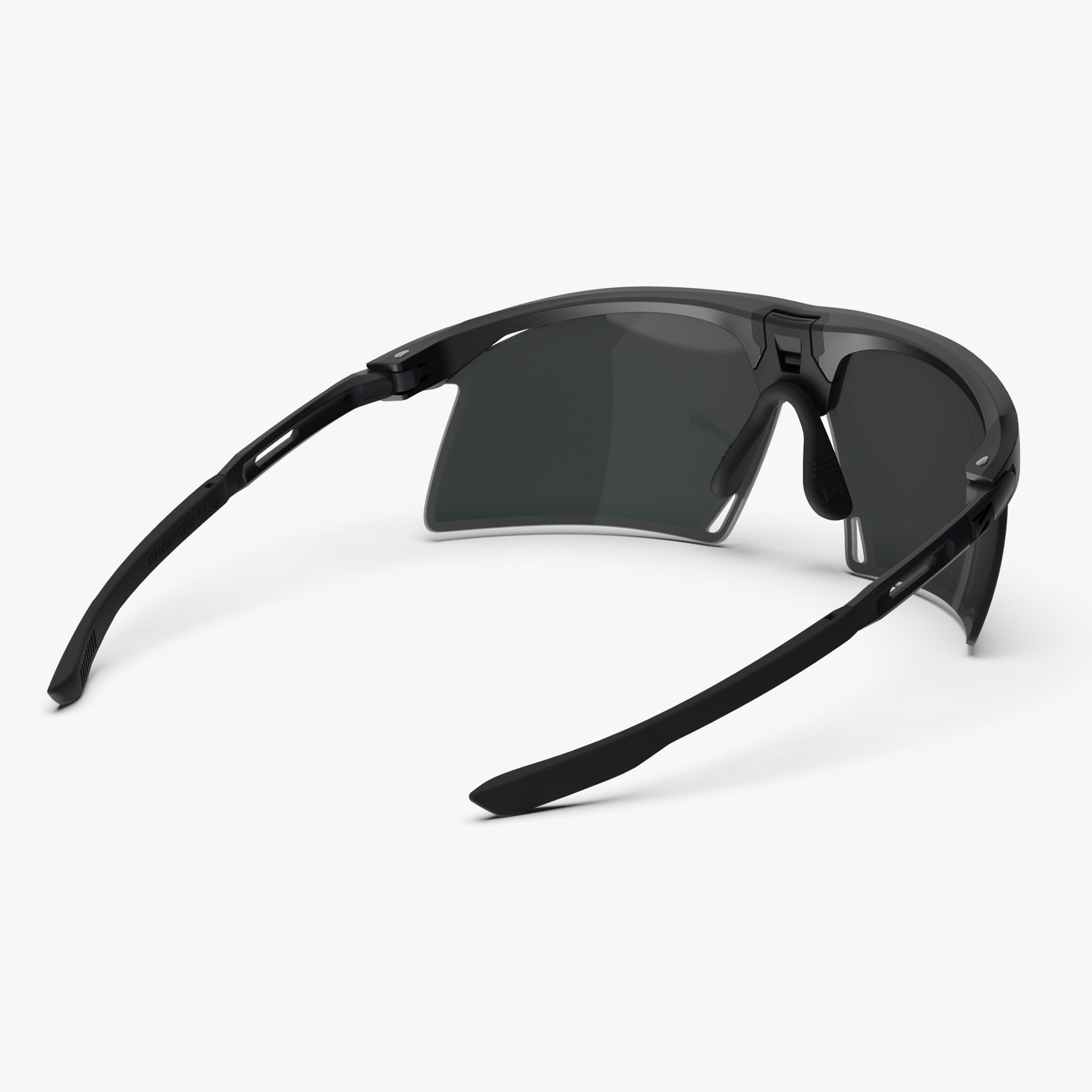 Aerobeam Matte Black + Polarized Multimirror Blue Green back