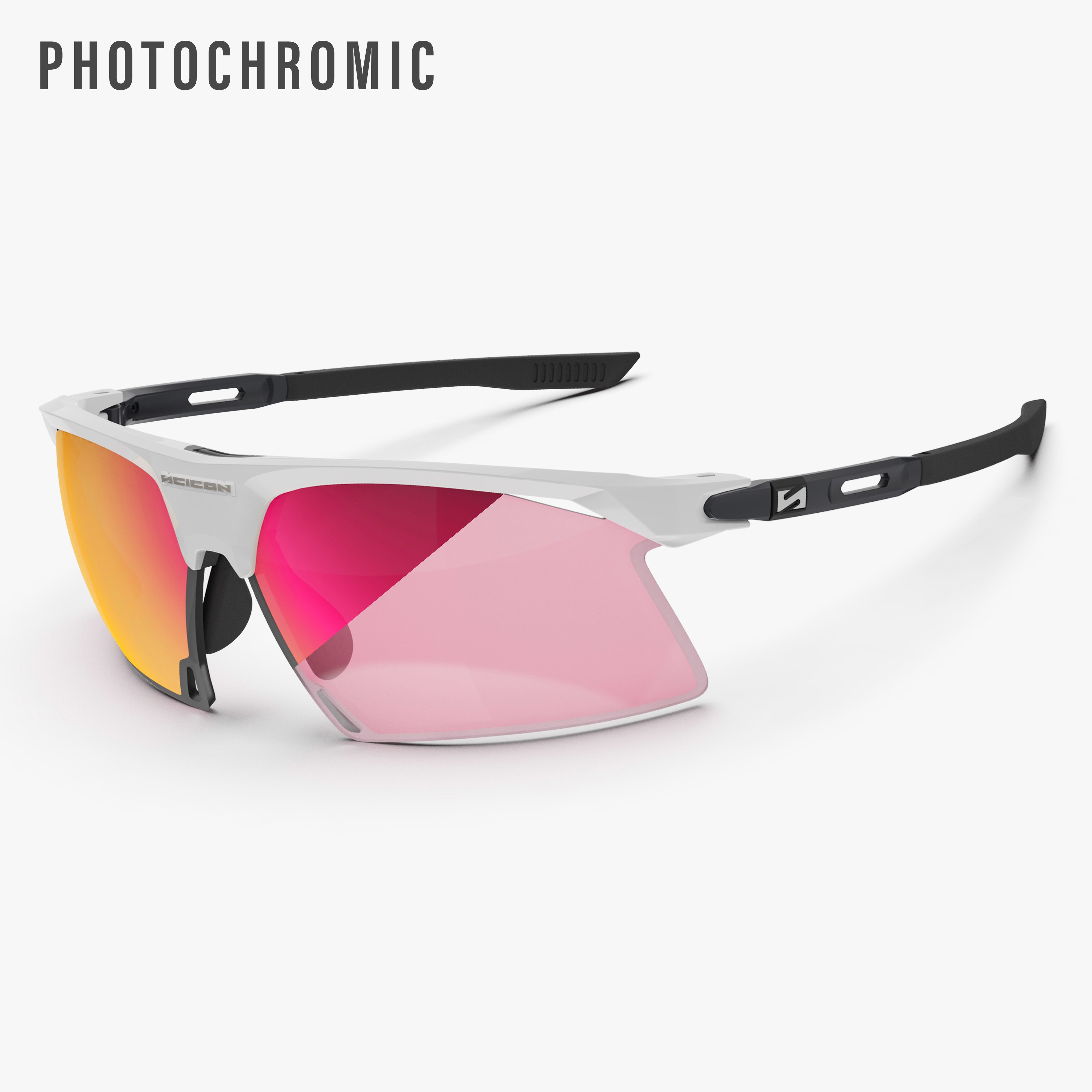 Aerobeam White Gloss + Photochromic Low Light Pink to Multimirror Sunburst hero