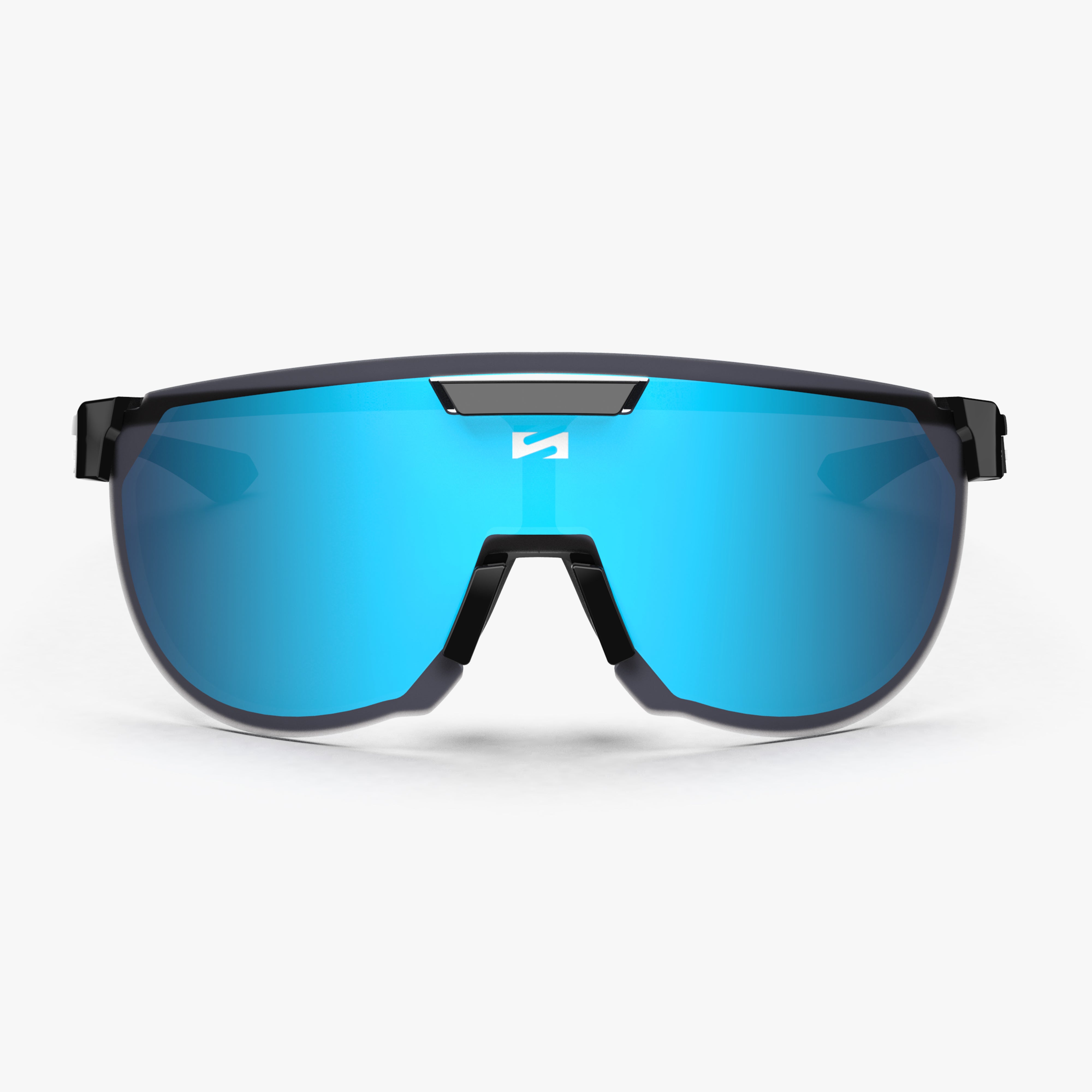 Black/Multimirror Blue Aerotrail Sunglasses | Scicon Sports