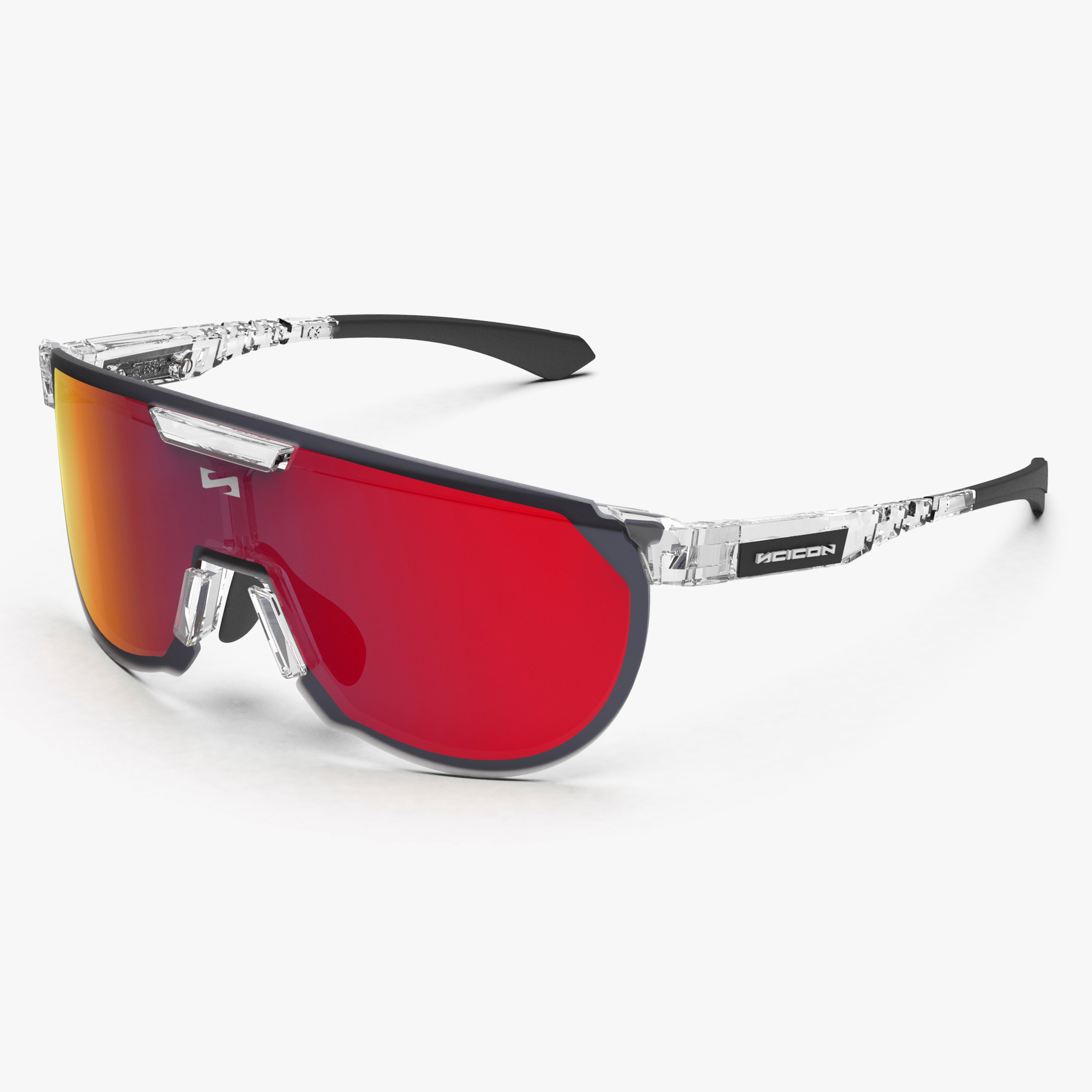 Black/Red Aerotrail Sport Sunglasses | Scicon Sports