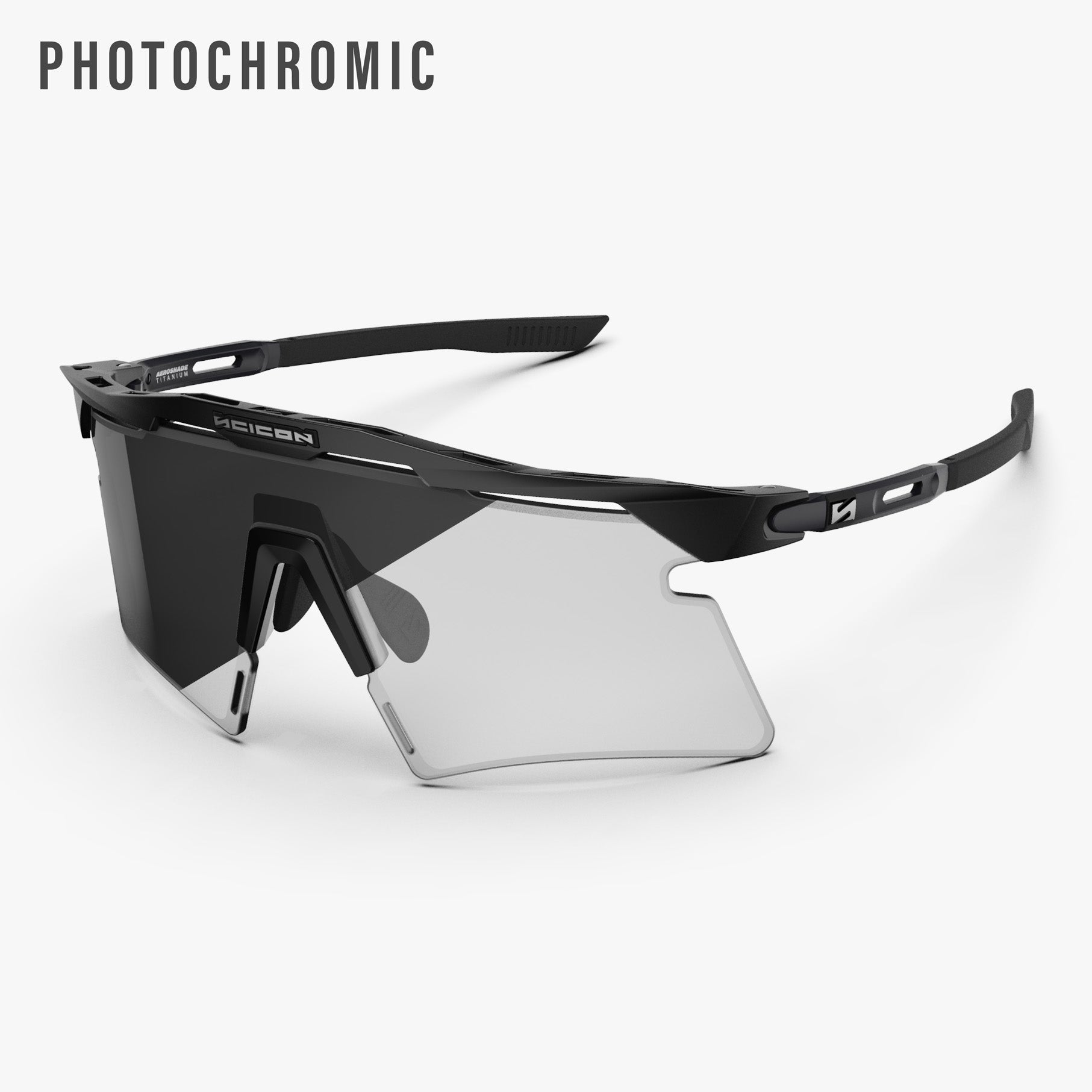 Aeroshade 2.0 Titanium Sport Sunglasses Black Smoke | Scicon Sports