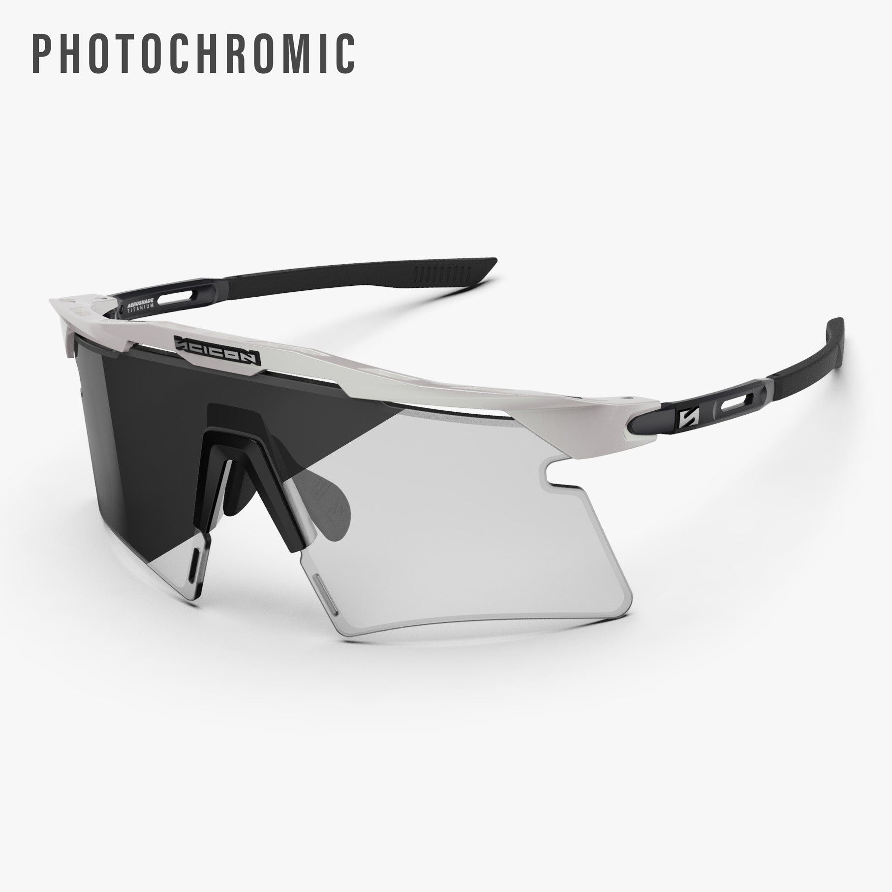 Aeroshade Titanium White Matte Photochromic Grey hero