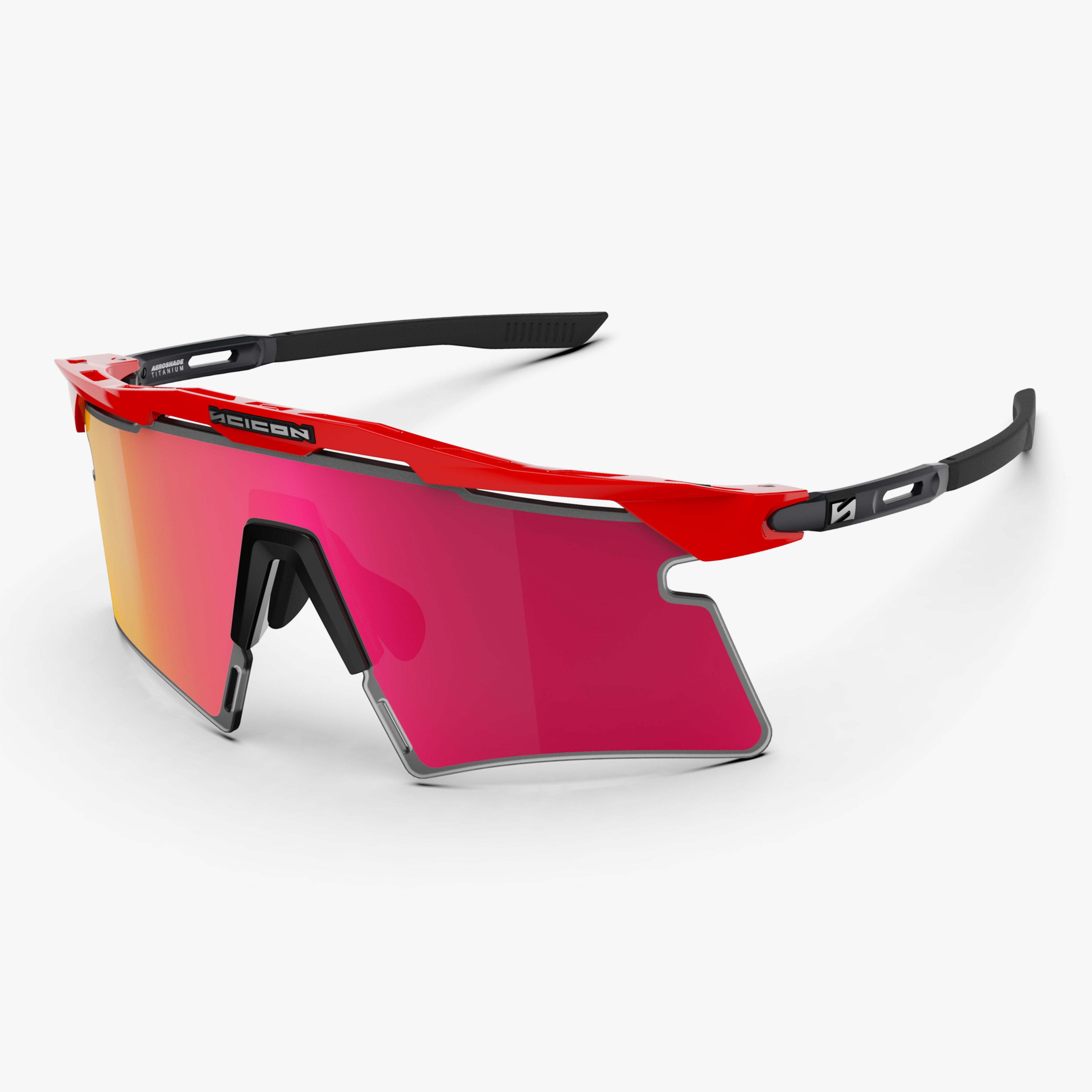 Aeroshade 2.0 Titanium Red Multimirror Sunburst hero