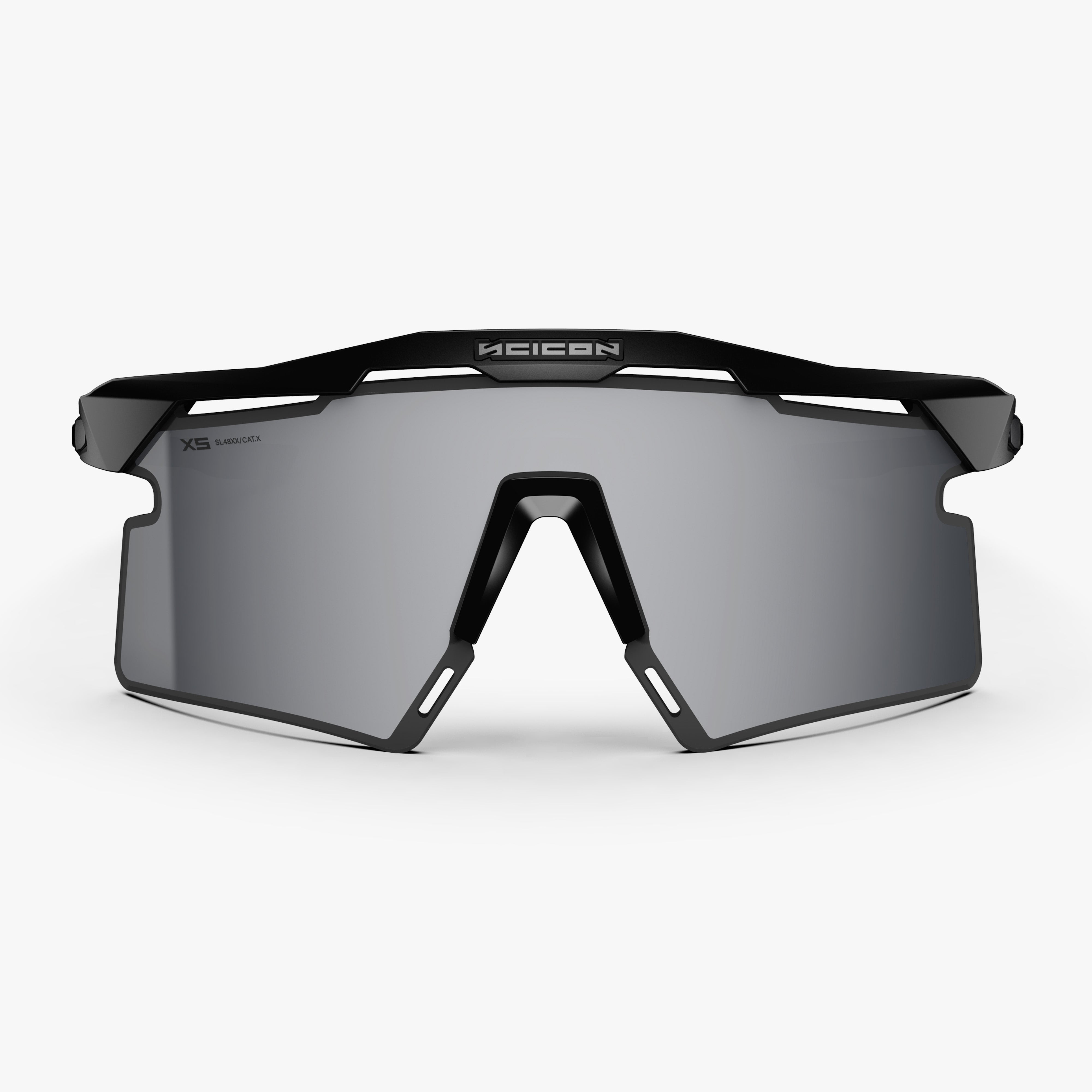 Aeroshade 2.0 Titanium XS Matte Black Multimirror Silver front
