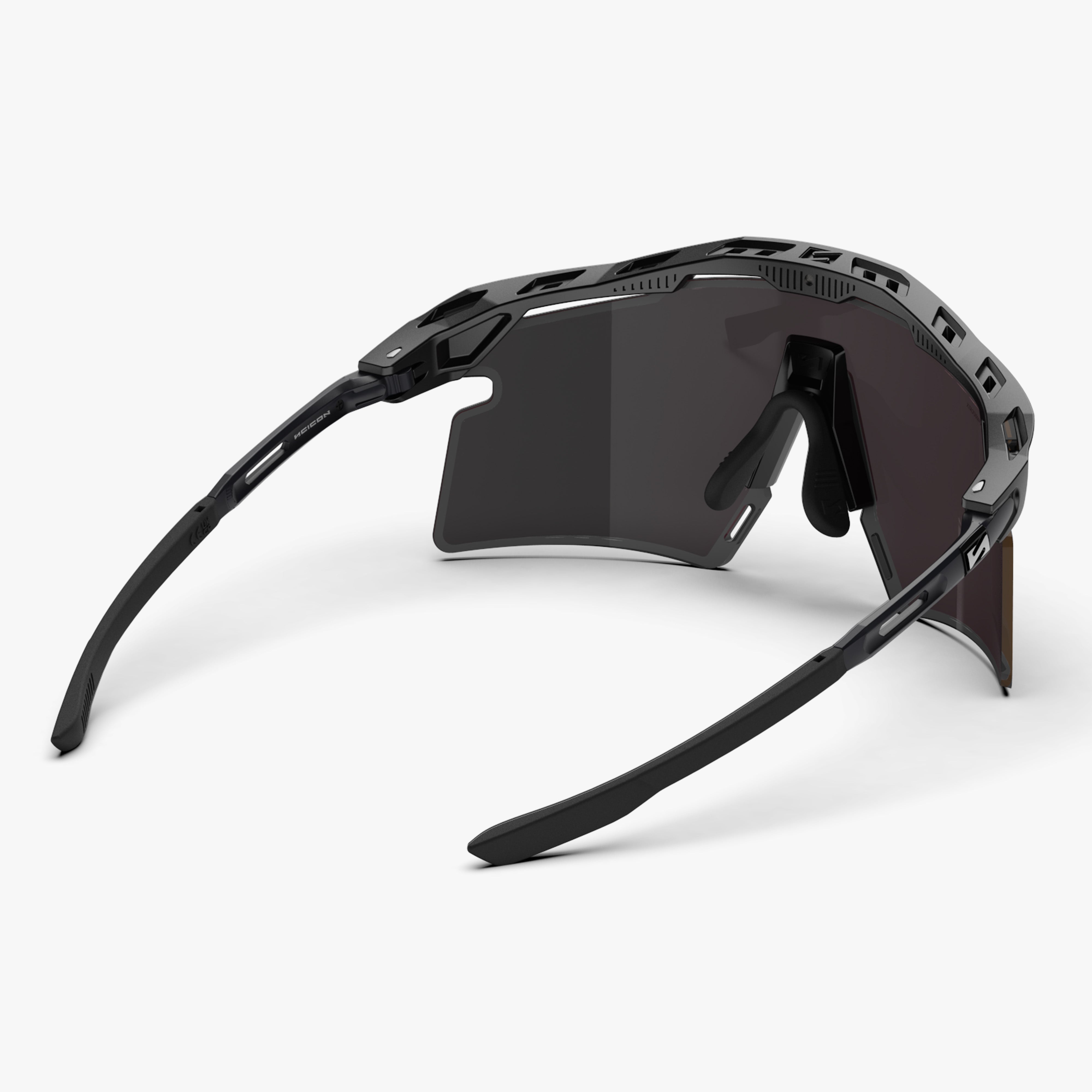 Aeroshade 2.0 Titanium XS Matte Black Multimirror Sunburst back