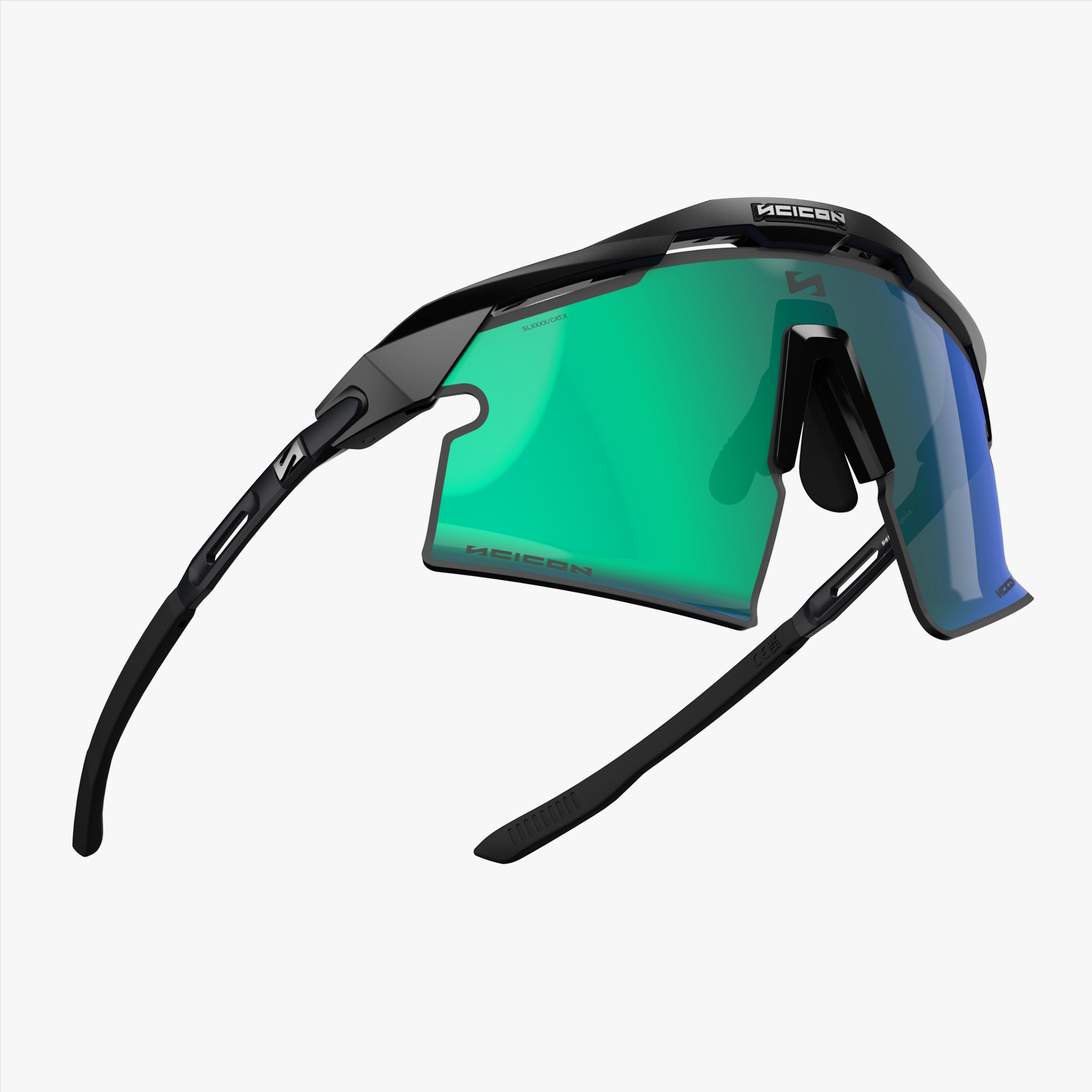Aeroshade 2.0 Titanium Strake Matte Black Multimirror Blue Green fly