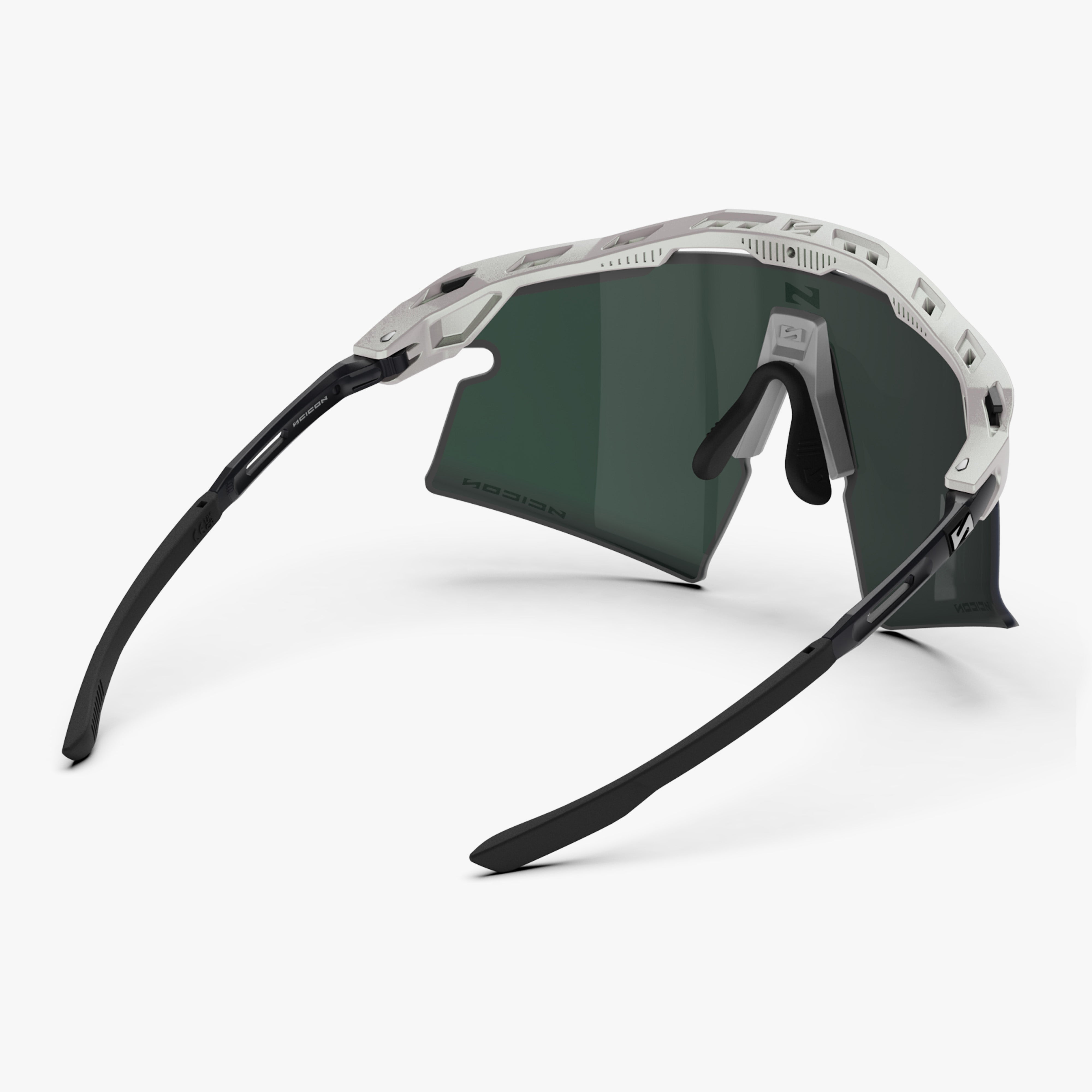 Aeroshade 2.0 Titanium Strake White Metal Matte Multimirror Blue Green back