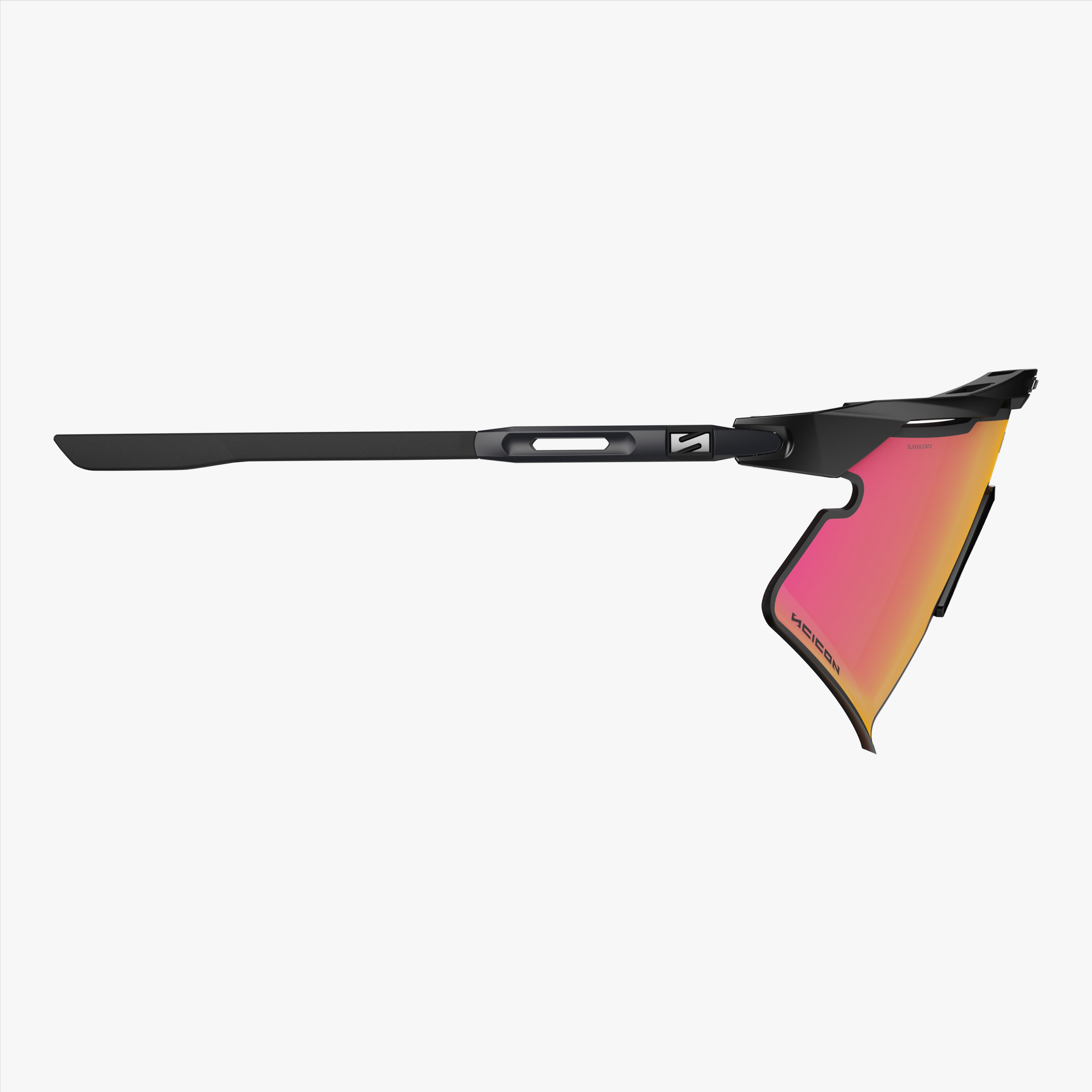 Aeroshade 2.0 Titanium Strake Matte Black Multimirror Sunburst side