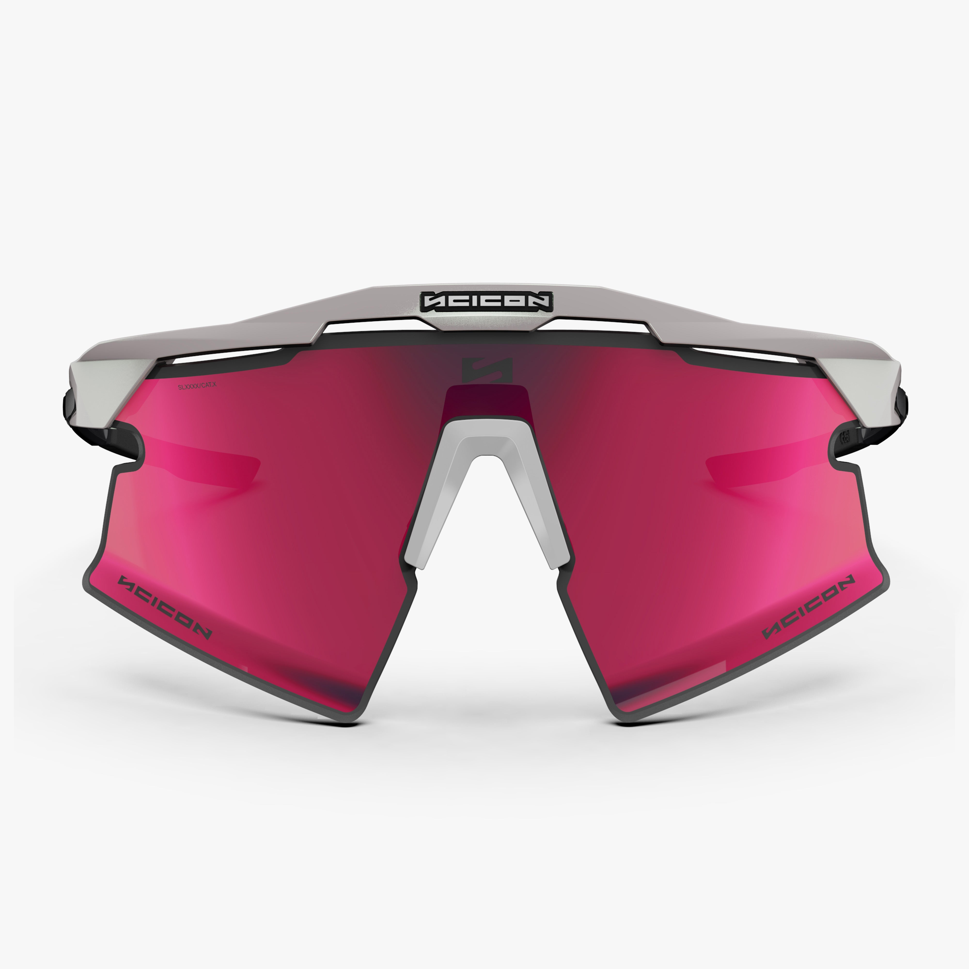 Aeroshade 2.0 Titanium Strake White Metal Matte Multimirror Sunburst front