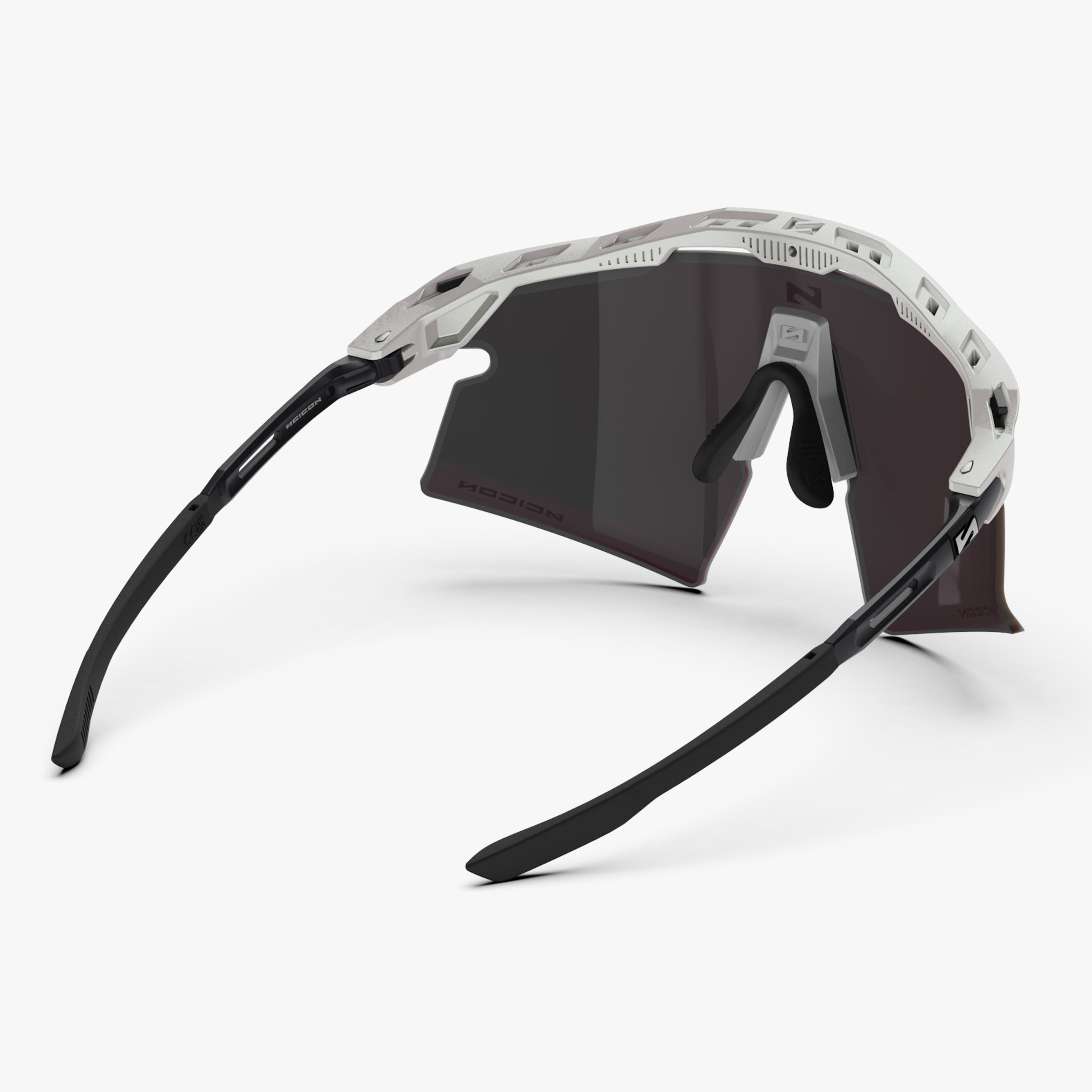 Aeroshade 2.0 Titanium Strake White Metal Matte Multimirror Sunburst back