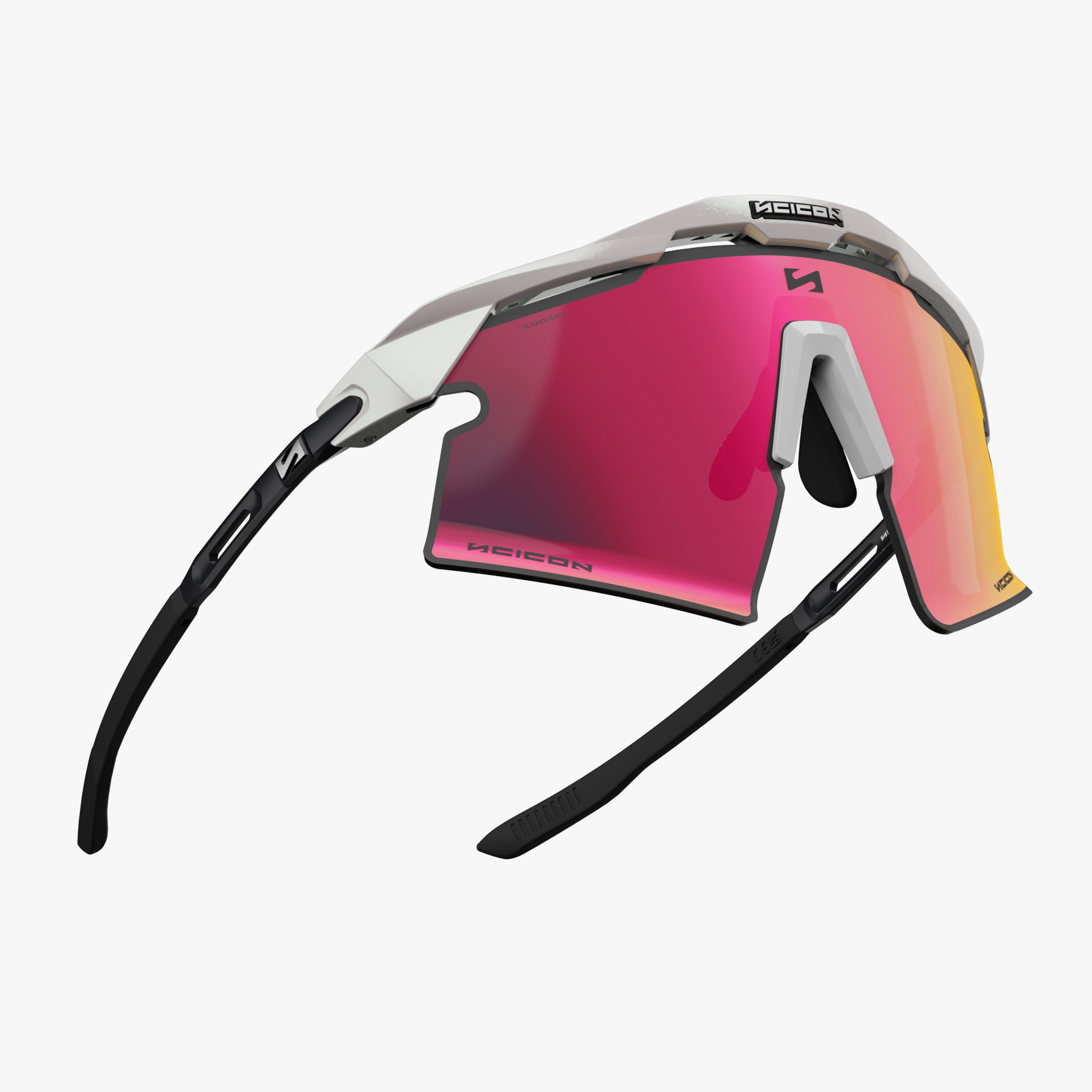 Aeroshade 2.0 Titanium Strake White Metal Matte Multimirror Sunburst fly