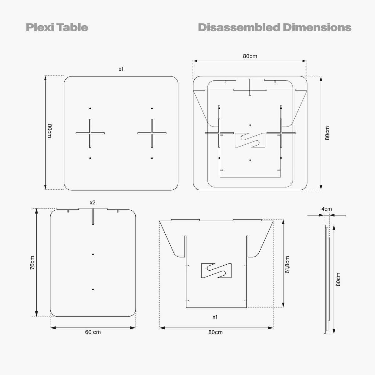 Scicon Plexi Table dimensions 01